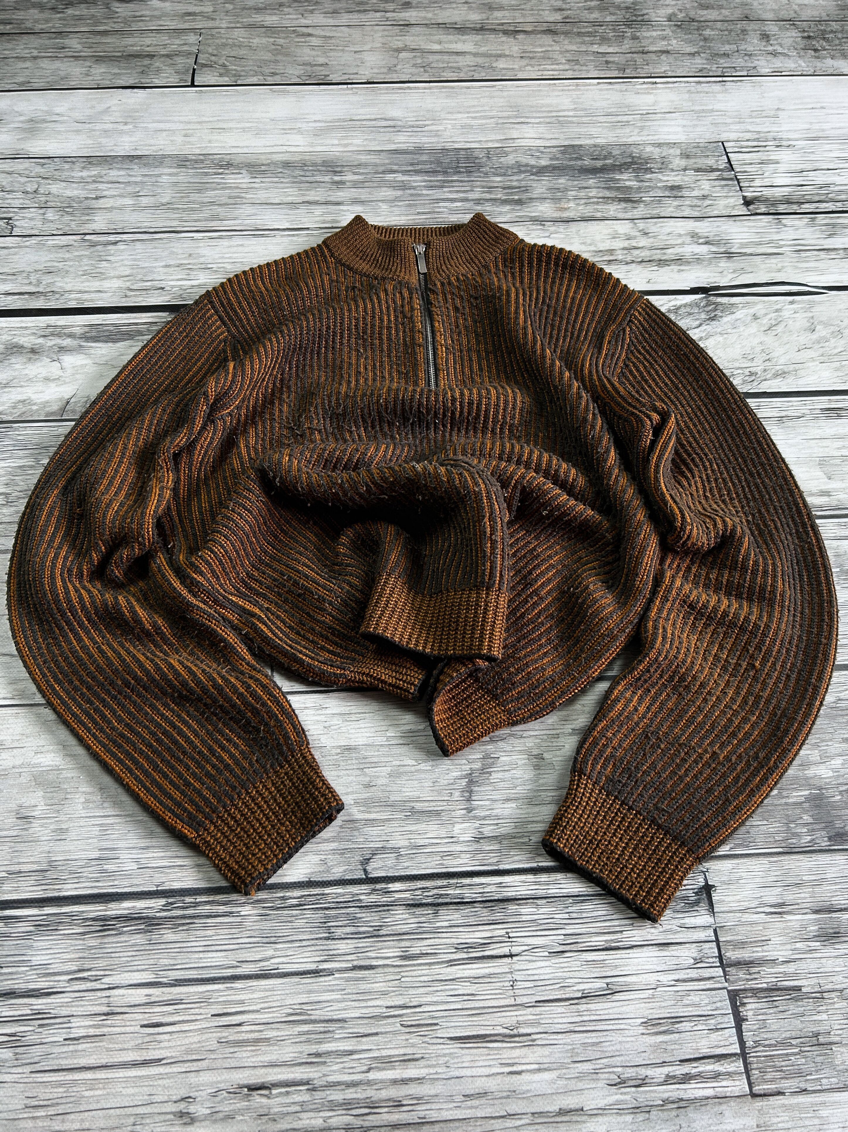 Designer VTG JAPANESE BALENCIAGA RICK OWENS STYLE ZIP SWEATER 90S Size US M / EU 48-50 / 2 - 1 Thumbnail