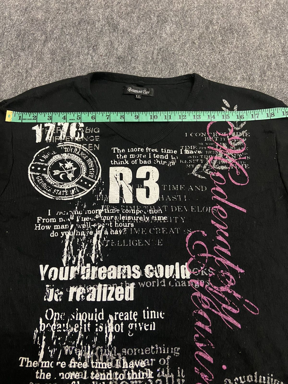 If Six Was Nine × Japanese Brand Vintage Y2K Beaumount carr t-shirt punk knite waffel Size US L / EU 52-54 / 3 - 8 Thumbnail