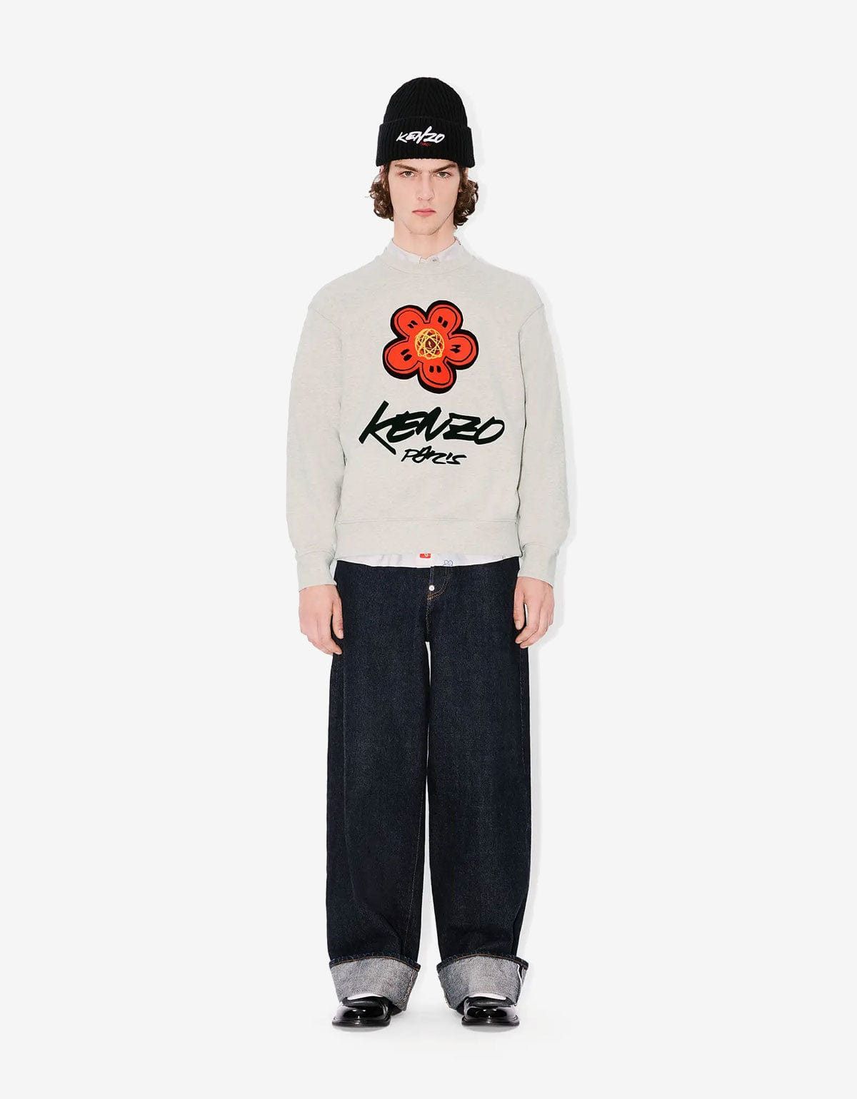 Kenzo Kenzo x Futura 2000 Grey Boke Flower Logo Sweatshirt Size US M / EU 48-50 / 2 - 7 Thumbnail