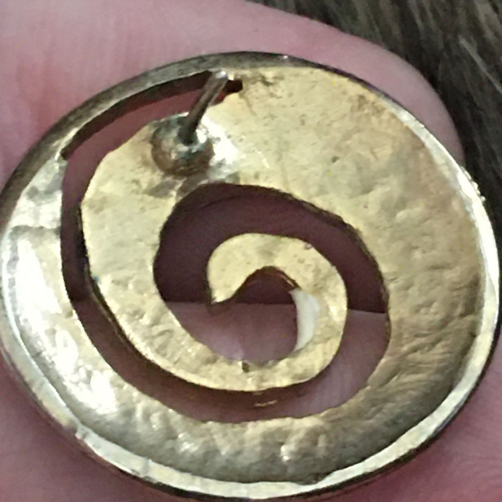 Vintage Vintage blue enamel swirl design pierced earrings Size ONE SIZE - 5 Thumbnail