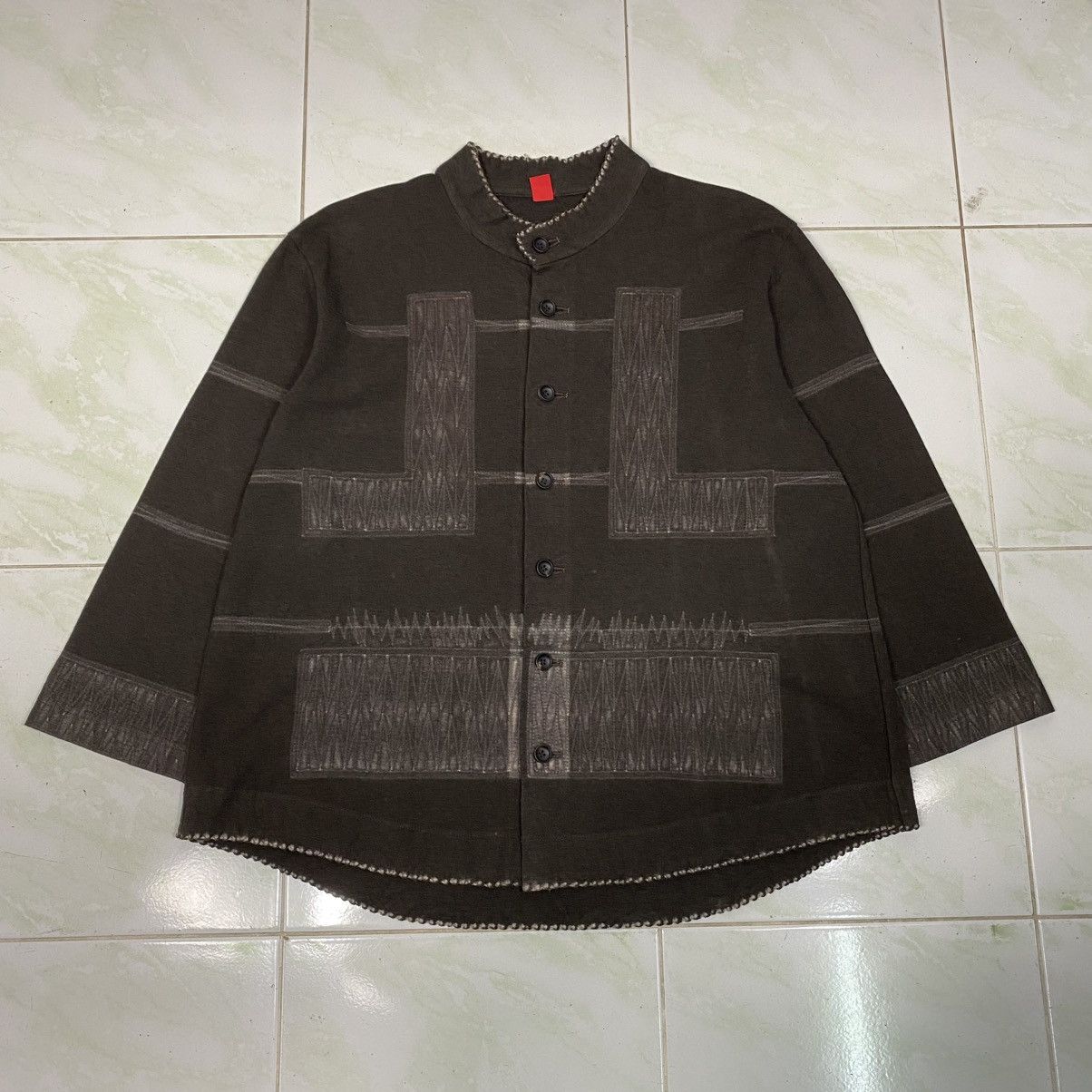 Issey Miyake 🔥VINTAGE MANDARIN JACKET PATCHWORK HEART HAAT ISSEY MIYAKE Size US M / EU 48-50 / 2 - 15 Thumbnail