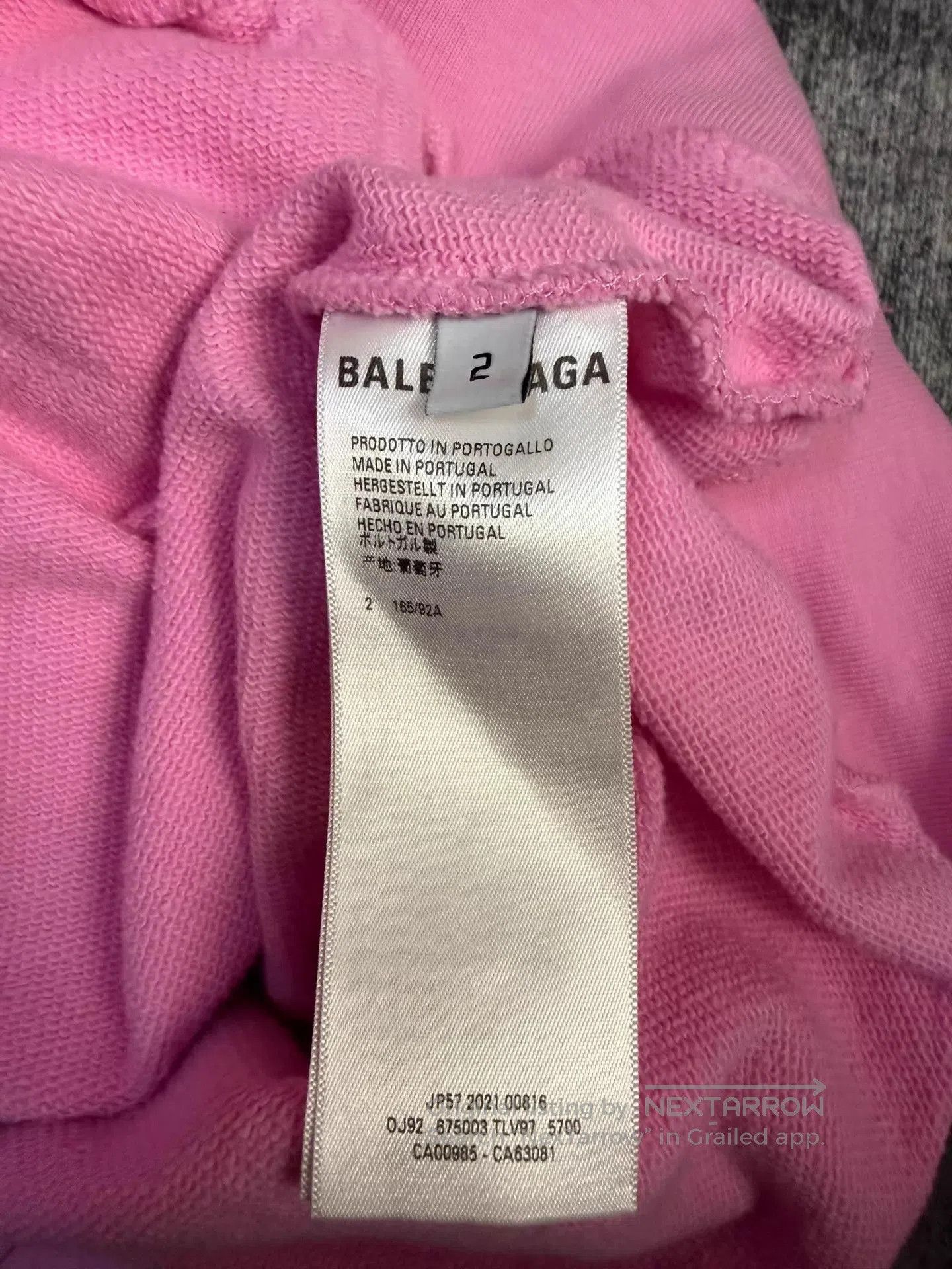 Balenciaga Pink Oversized Hoodie with Front Pocket - Size M. Size US M / EU 48-50 / 2 - 4 Thumbnail