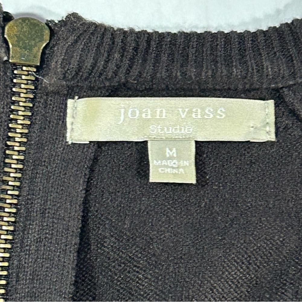 Designer Joan Vass Chic Two-Tone Zip-Back Sweater, M Size M / US 6-8 / IT 42-44 - 8 Thumbnail