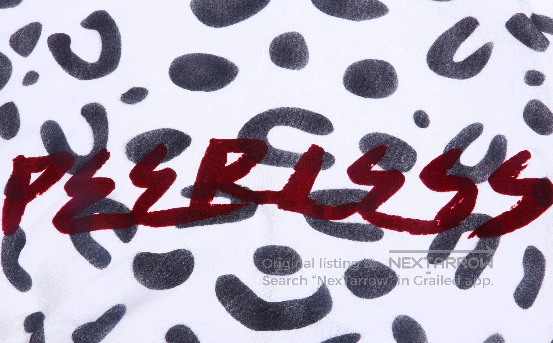 Visvim White Leopard Print Hoodie with 'PEERLESS' Graphic. Size US L / EU 52-54 / 3 - 3 Thumbnail