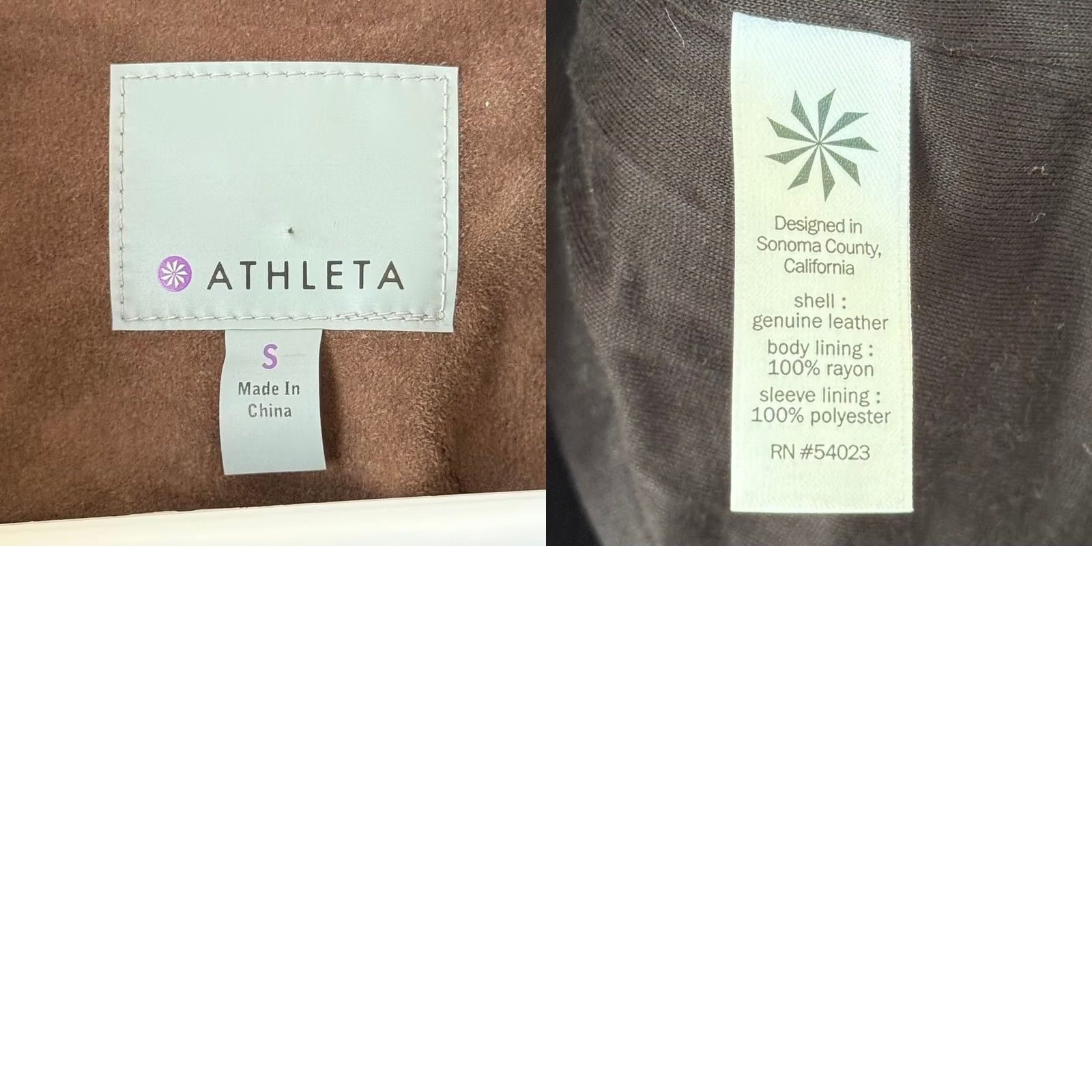 Athleta Athleta Leather Biker Jacket S Women Brown Asymmetrical Zip Suede-Effect Size S / US 4 / IT 40 - 8 Thumbnail