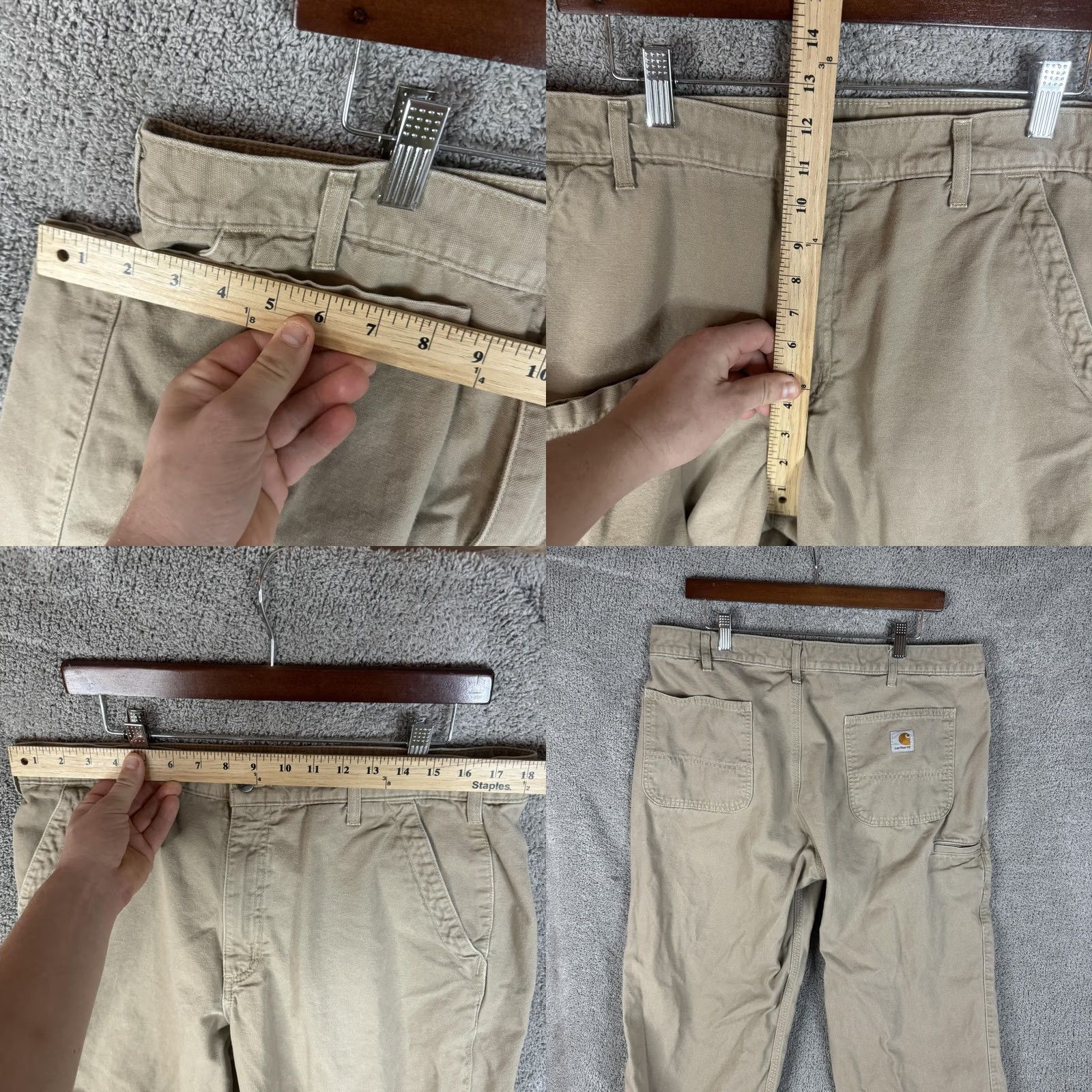 Carhartt Carhartt Pants Mens 38x32 Khaki Canvas Relaxed Fit Carpenter Work Dungaree B299 Size US 38 / EU 54 - 8 Thumbnail