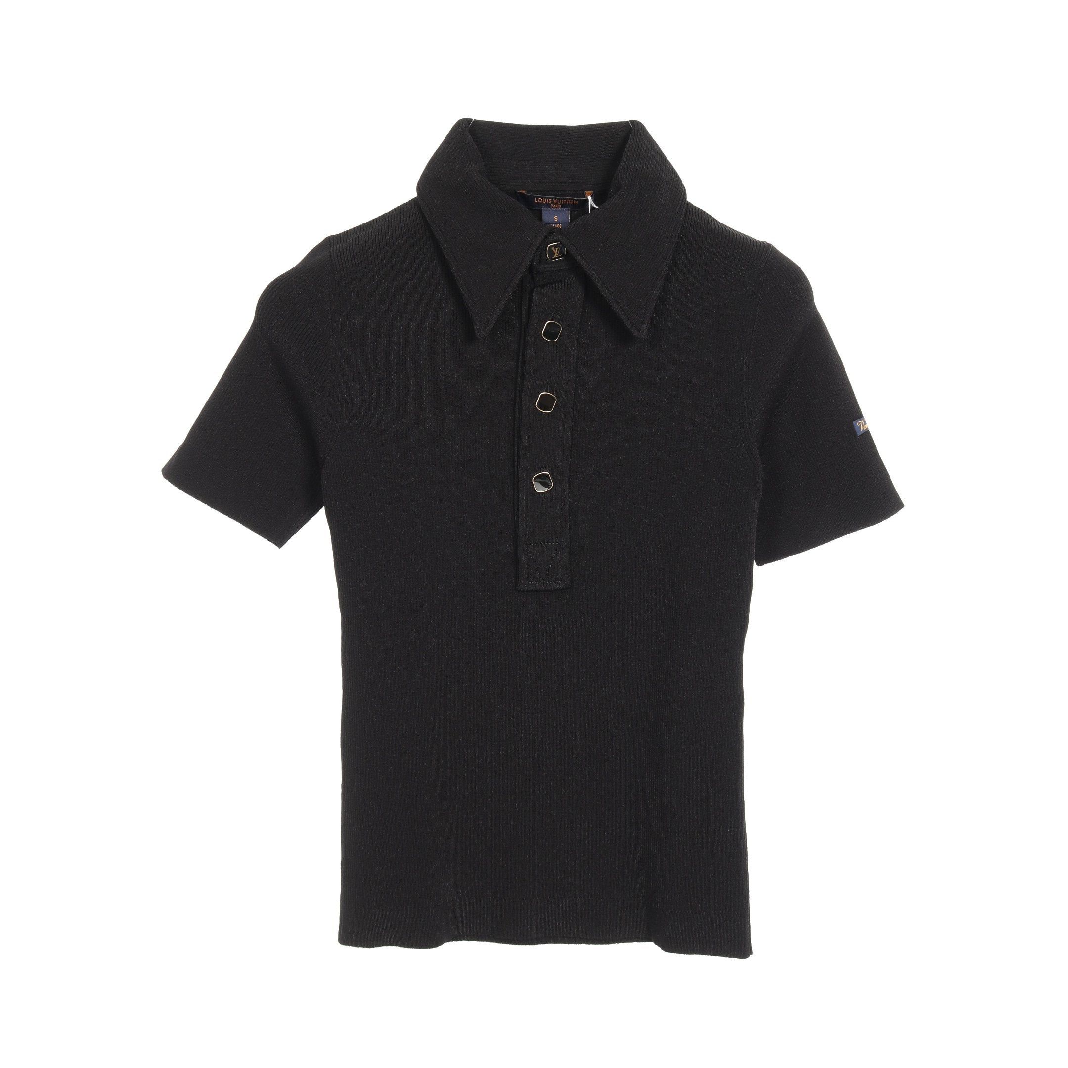 Louis Vuitton Louis Vuitton Knit Short Sleeve Rayon Black Size ONE SIZE - 1 Thumbnail