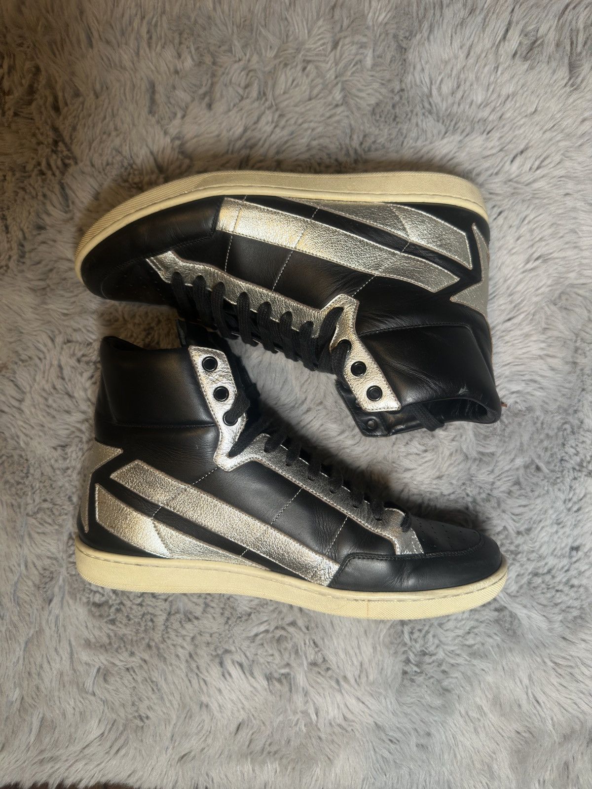 Saint Laurent Paris SAINT LAURENT PARIS SLP SL/36H Silver Star Sneakers Size US 8.5 / EU 41-42 - 2 Thumbnail