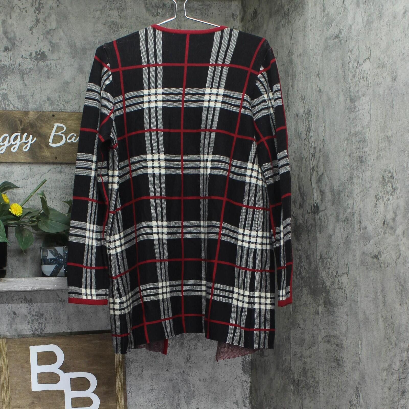 Other Nwt Kasper Plaid Cardigan Sweater 10916789 Black Multi M Size M / US 6-8 / IT 42-44 - 2 Thumbnail