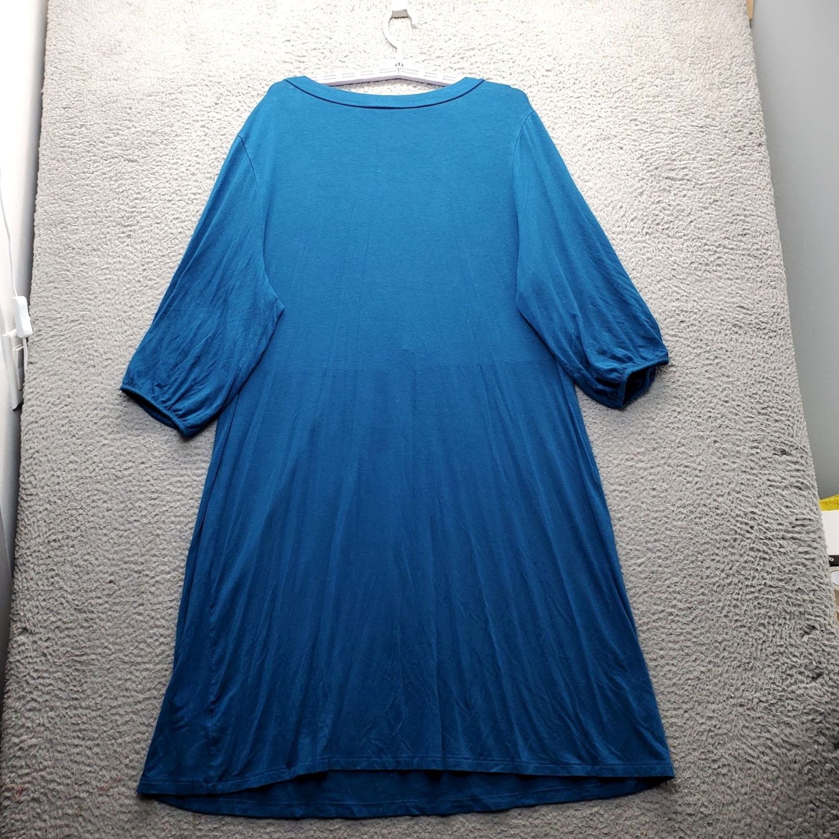 Old Navy Old Navy XXL Blue Stretch Lightweight Balloon Sleeve Wrap V-Neck Dress Womens Size XXL / US 16-18 / IT 52-54 - 2 Thumbnail