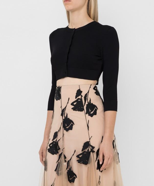 Alaia Alaia Archive Black Cropped Button Viscose Cardigan Size 42 Size M / US 6-8 / IT 42-44 - 3 Thumbnail