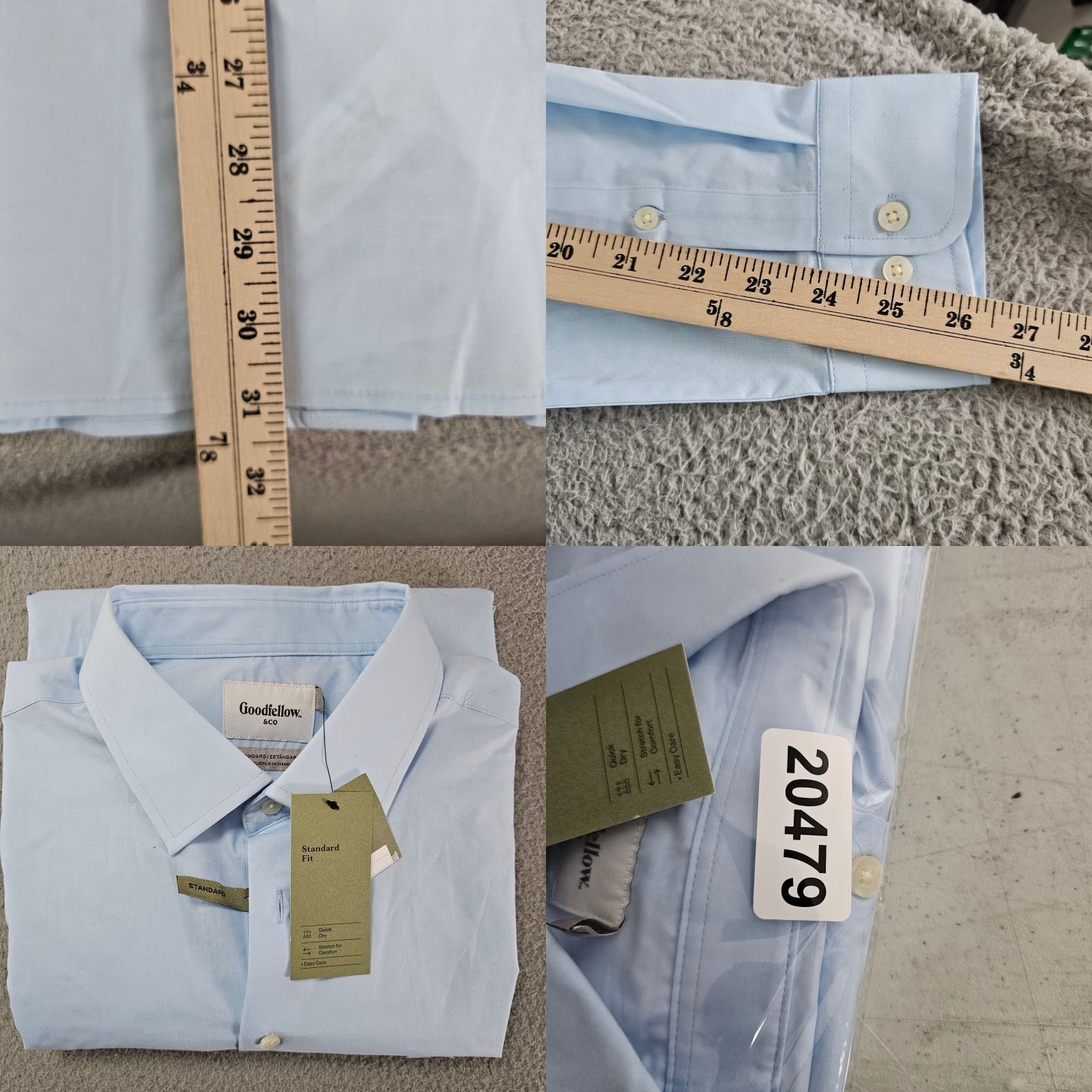 Vintage Goodfellow Shirt Mens XL Light Blue Cotton Blend Long Sleeve Button-Up Updated for Comfort and Workwear Size US XL / EU 56 / 4 - 8 Thumbnail