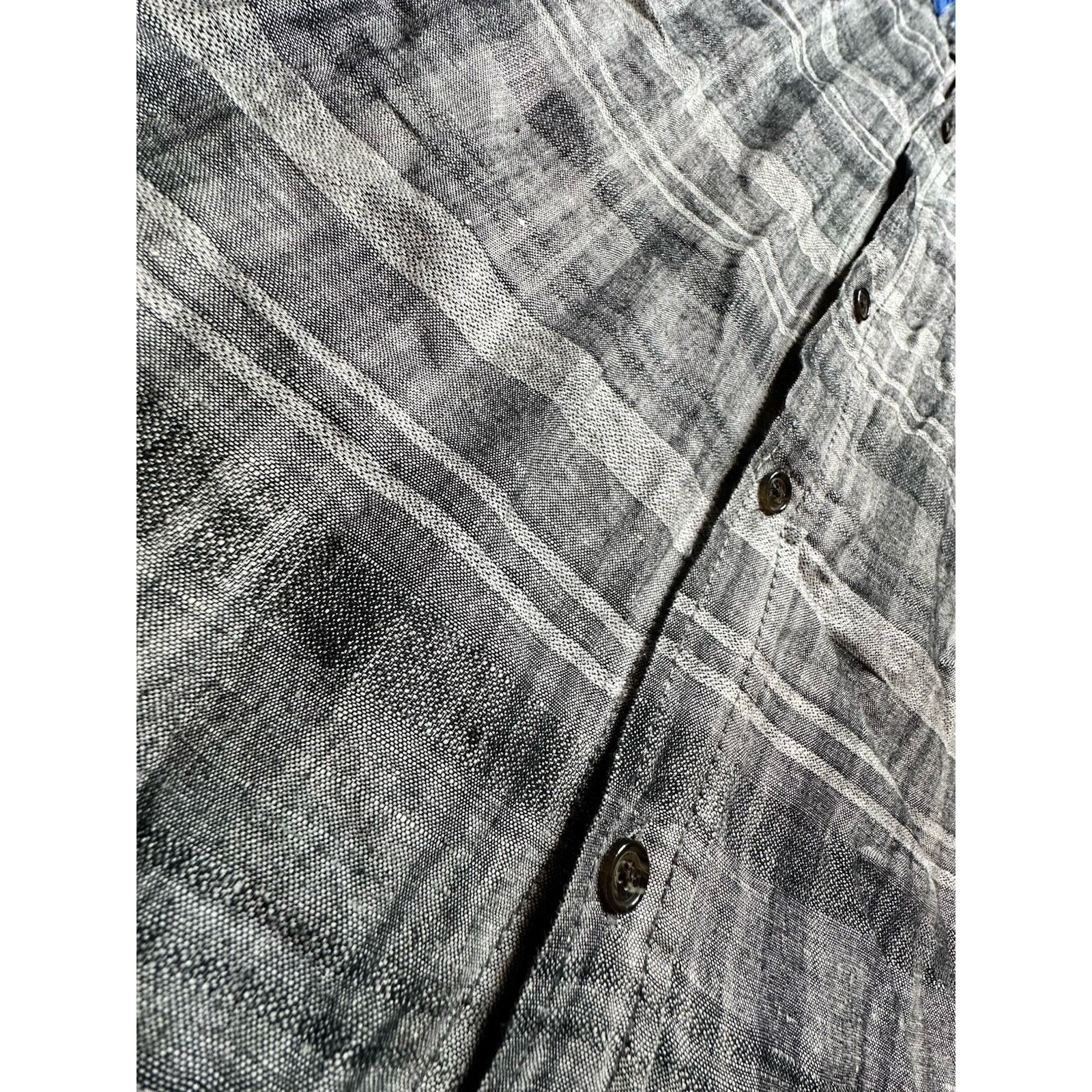 Hermes Rare Hermes Striped Short Sleeve Dress Shirt Button Down XL Size US XL / EU 56 / 4 - 17 Thumbnail