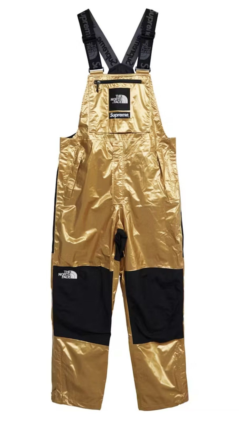Supreme Supreme North Face Gold Metallic Bib Pant Overalls Size US 30 / EU 46 - 1 Thumbnail