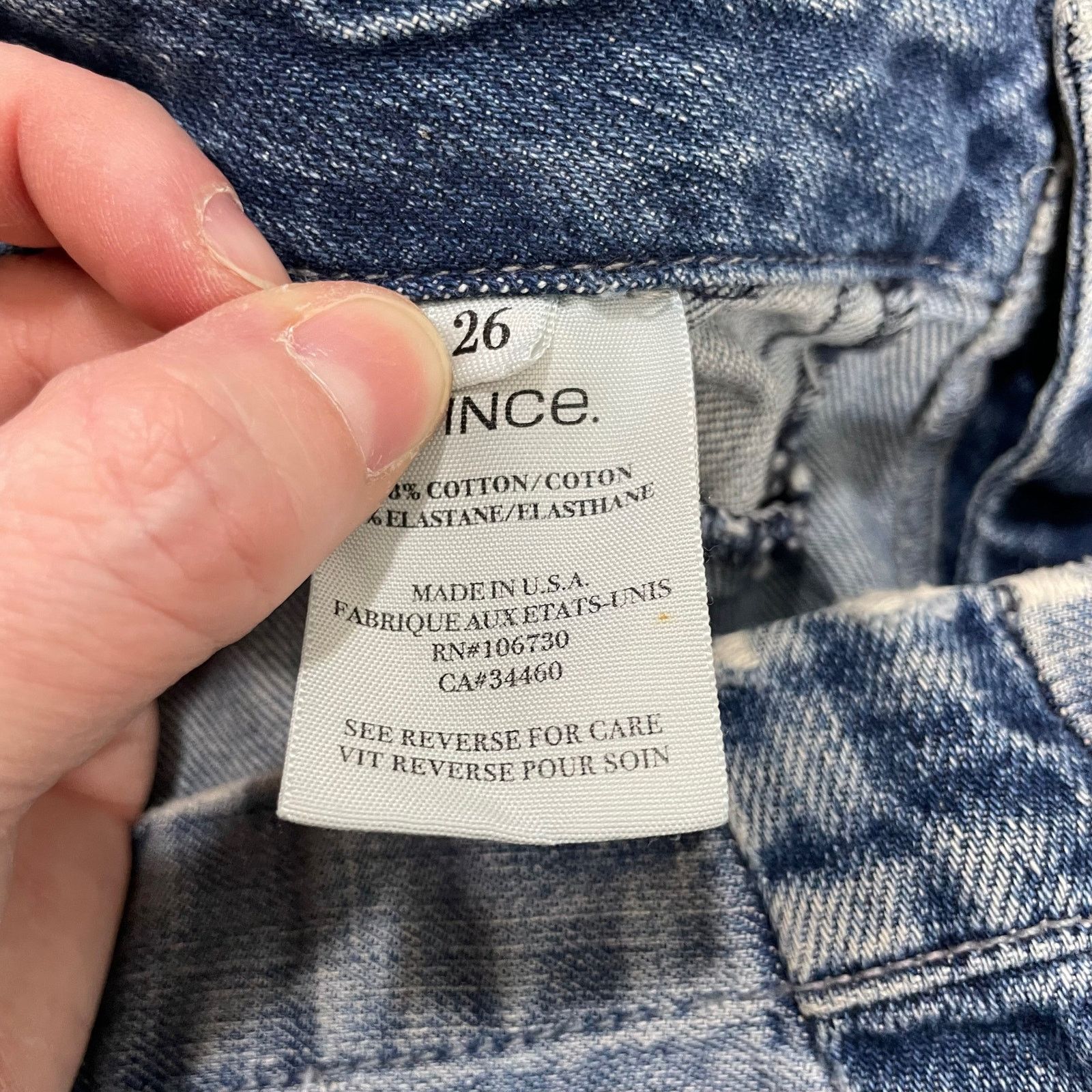 Vince Vince Patchwork Straight Leg Ankle Jeans - Size 26, Low Rise Size 26" / US 2 / IT 38 - 7 Thumbnail