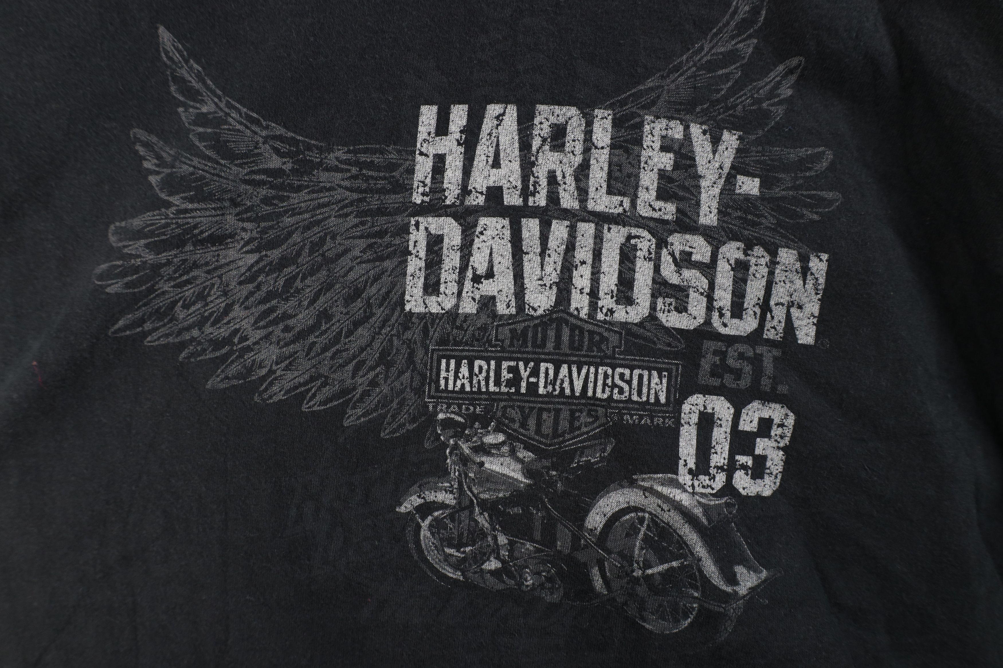 Harley Davidson Vintage Y2K Harley Davidson Spell Eagle Fire Flames T-Shirt Size US XXL / EU 58 / 5 - 4 Thumbnail