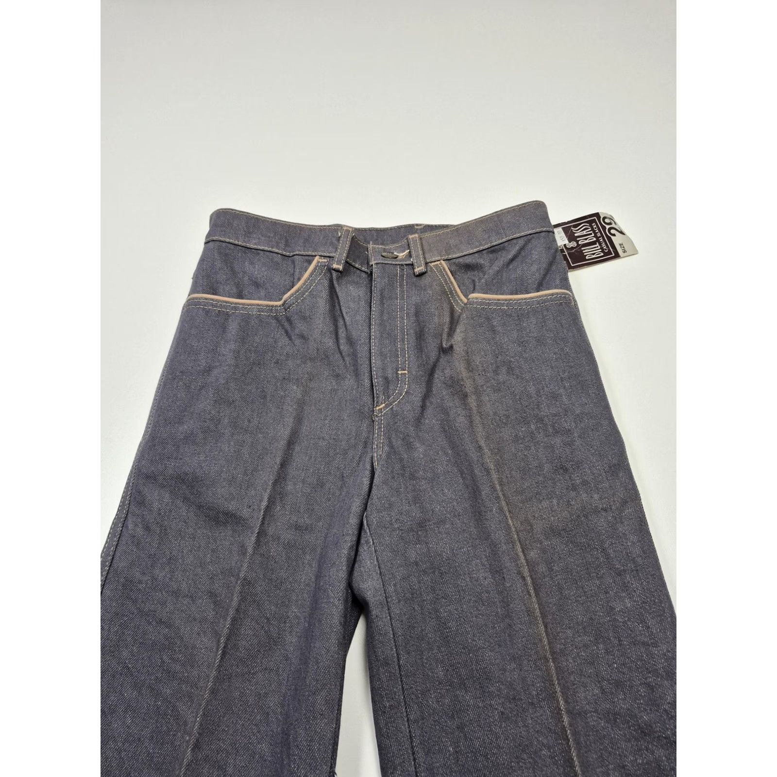 Bill Blass VTG Bill Blass Jeans Mens 29x35 Blue Straight Leg Denim Casual Slacks USA NWT Size US 29 - 2 Thumbnail