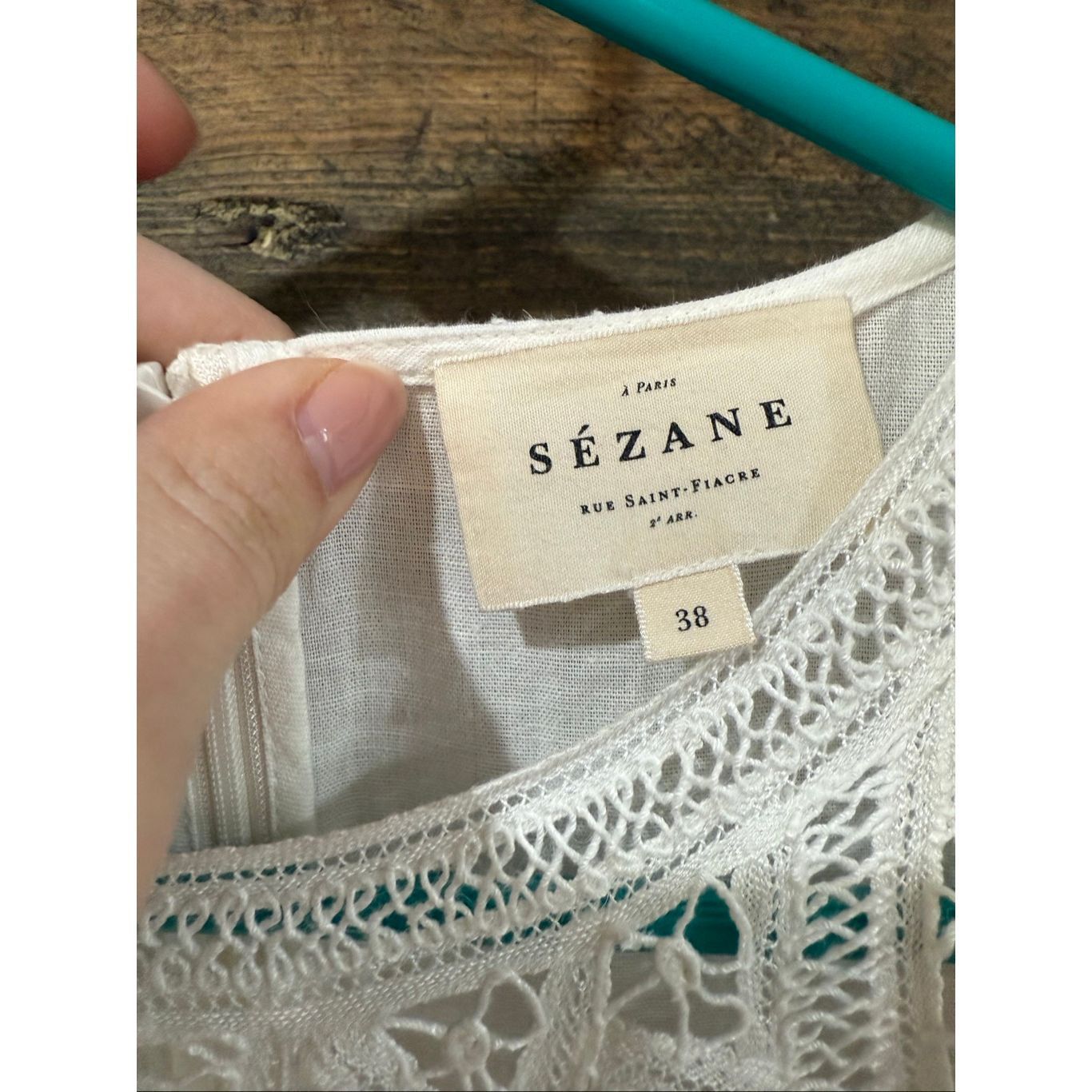 Sezane Sezane Paris Ursula Dress White Midi Linen Blend Size 38 Size M / US 6-8 / IT 42-44 - 5 Thumbnail
