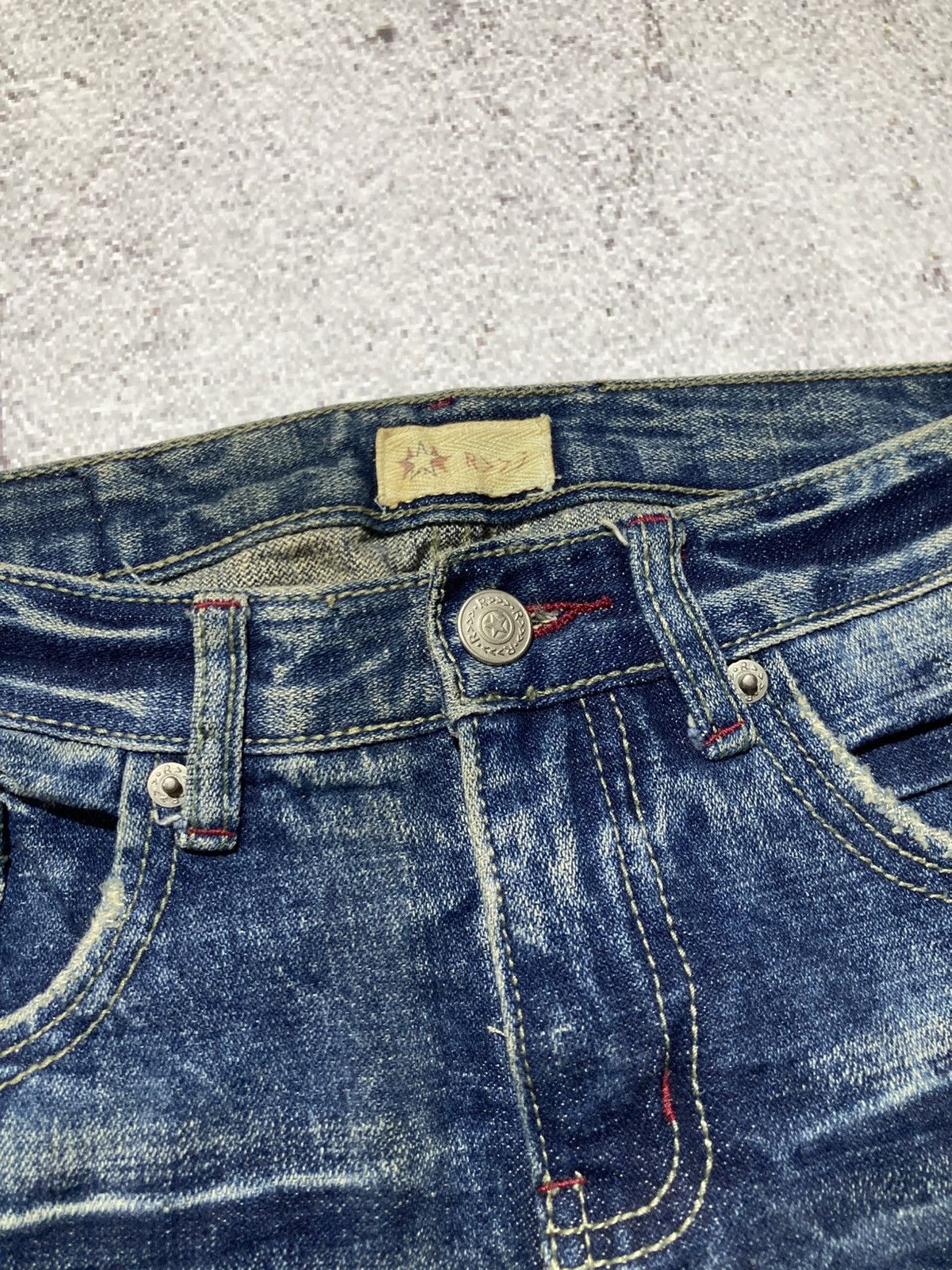 Japanese Brand 2000s Star R Distressed Ripped Lgb Punk Style Pants Jeans Size US 28 / EU 44 - 16 Thumbnail