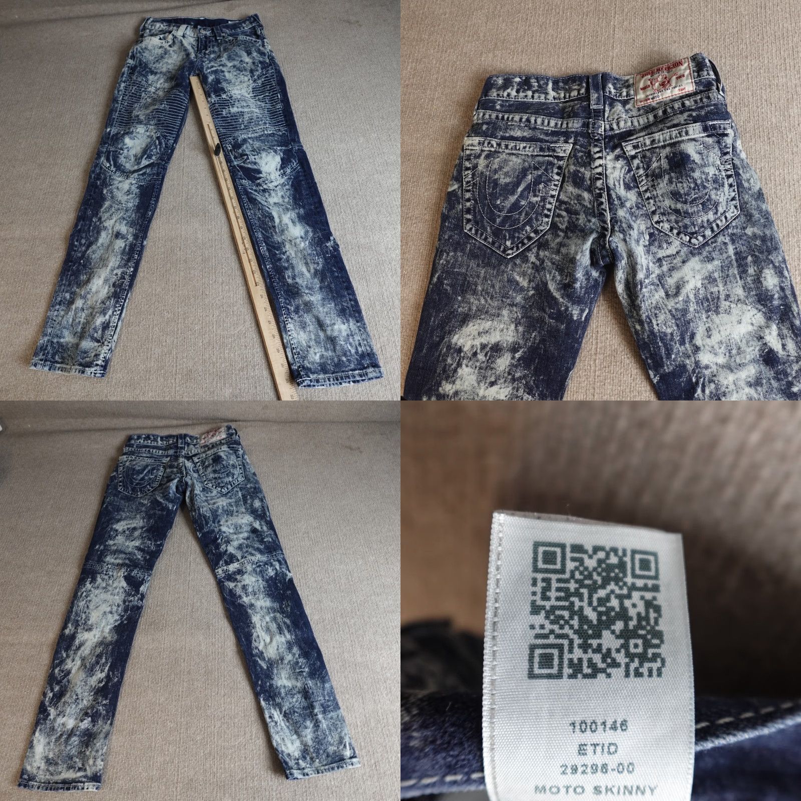 True Religion True Religion Jeans Womens 30 Blue Moto Skinny Stonewash Denim 5-Pocket Rise Mid Inseam 31.5 Inseam Regular Pink? Size 30" / US 8 / IT 44 - 8 Thumbnail