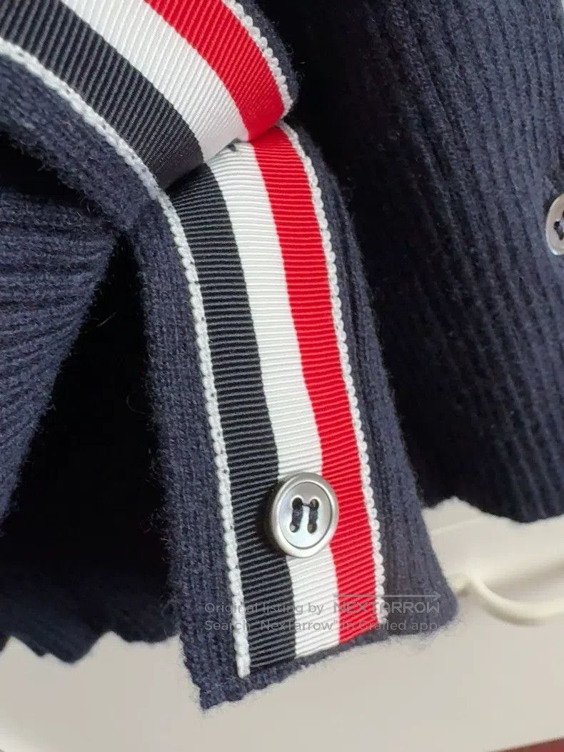 Thom Browne Thom Browne Blue high collar sweater made of pure cashmere Size S / US 4 / IT 40 - 6 Thumbnail