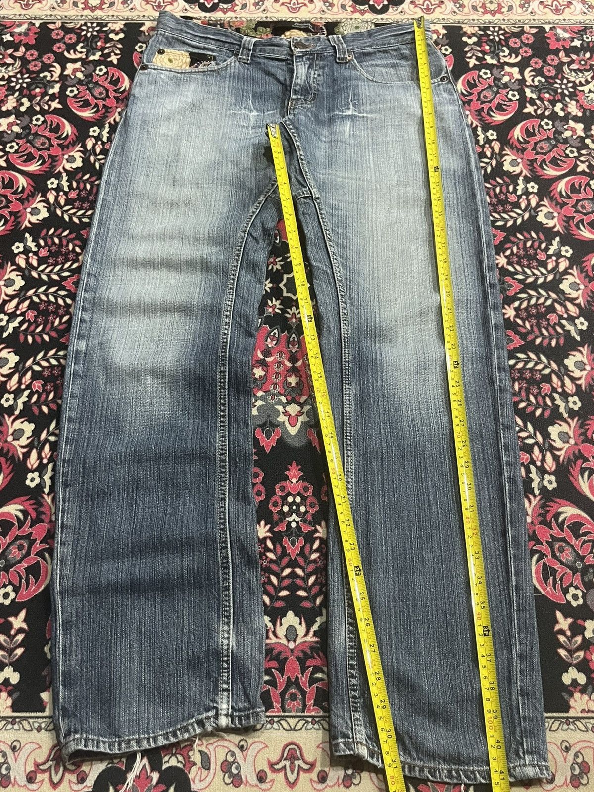 Kapital Vintage Japanese Brand Dominate Floral Sukajan Blue Jeans Size US 32 / EU 48 - 11 Thumbnail