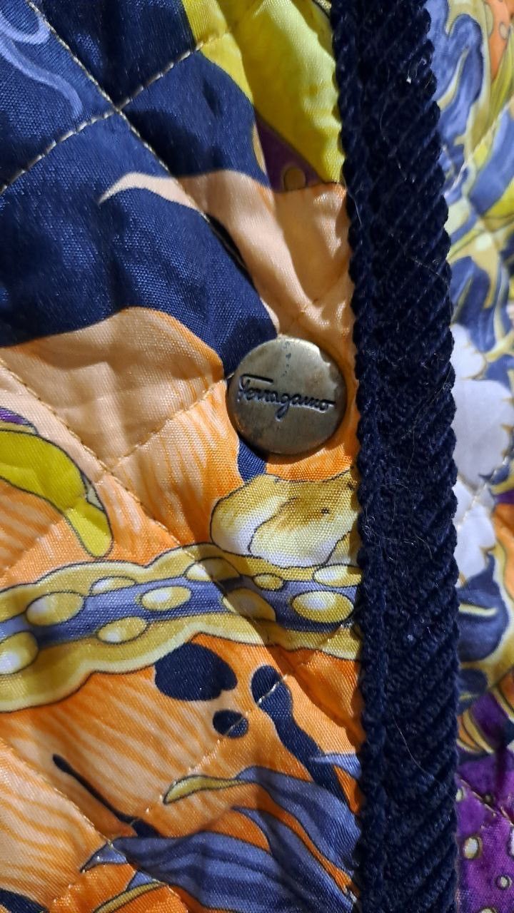 Salvatore Ferragamo Vintage 90s Salvatore Ferragamo Leopard in the Jungle Size US M / EU 48-50 / 2 - 7 Thumbnail