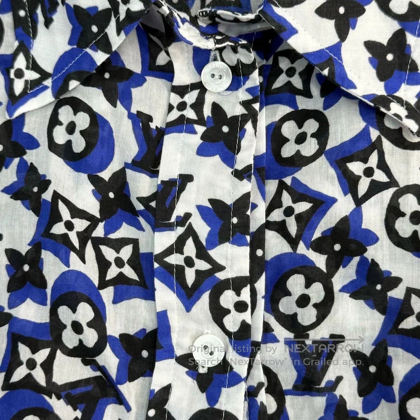 Louis Vuitton Louis Vuitton Blue Logo Cotton Shirt. Size US S / EU 44-46 / 1 - 7 Thumbnail