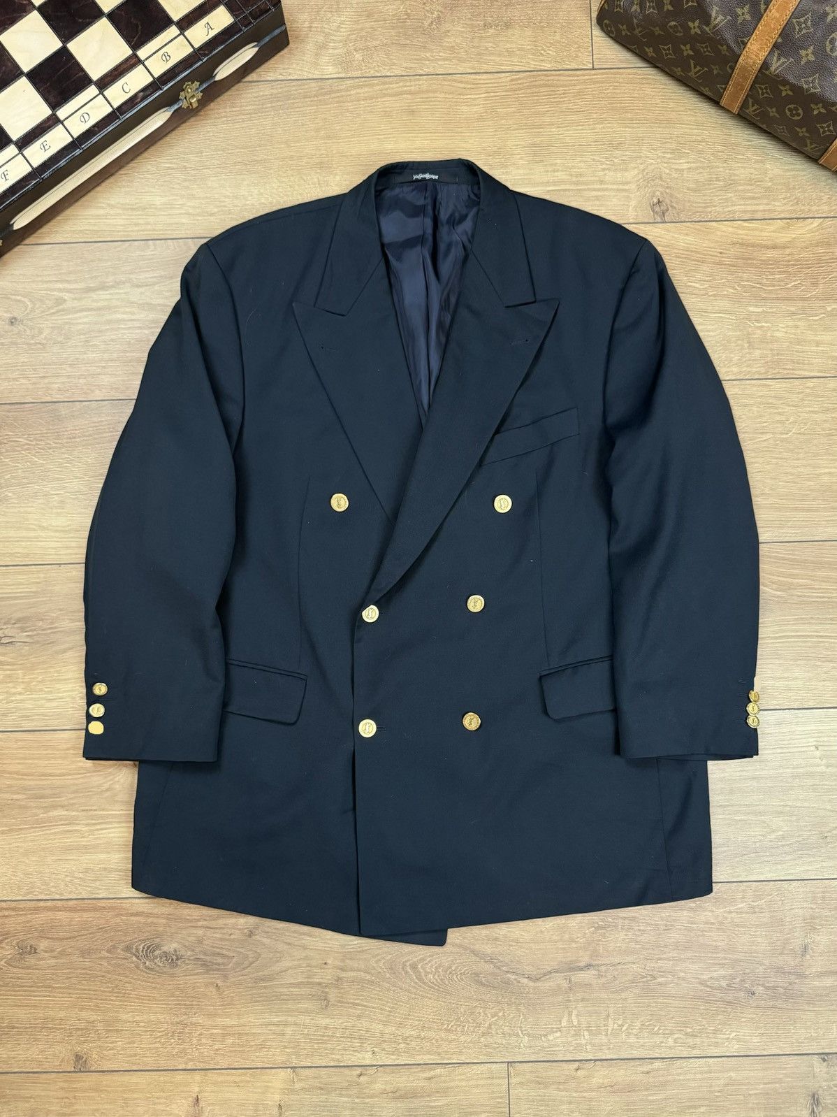 Yves Saint Laurent Vintage wool blazer Yves Saint Laurent original luxury item Size 48L - 1 Thumbnail