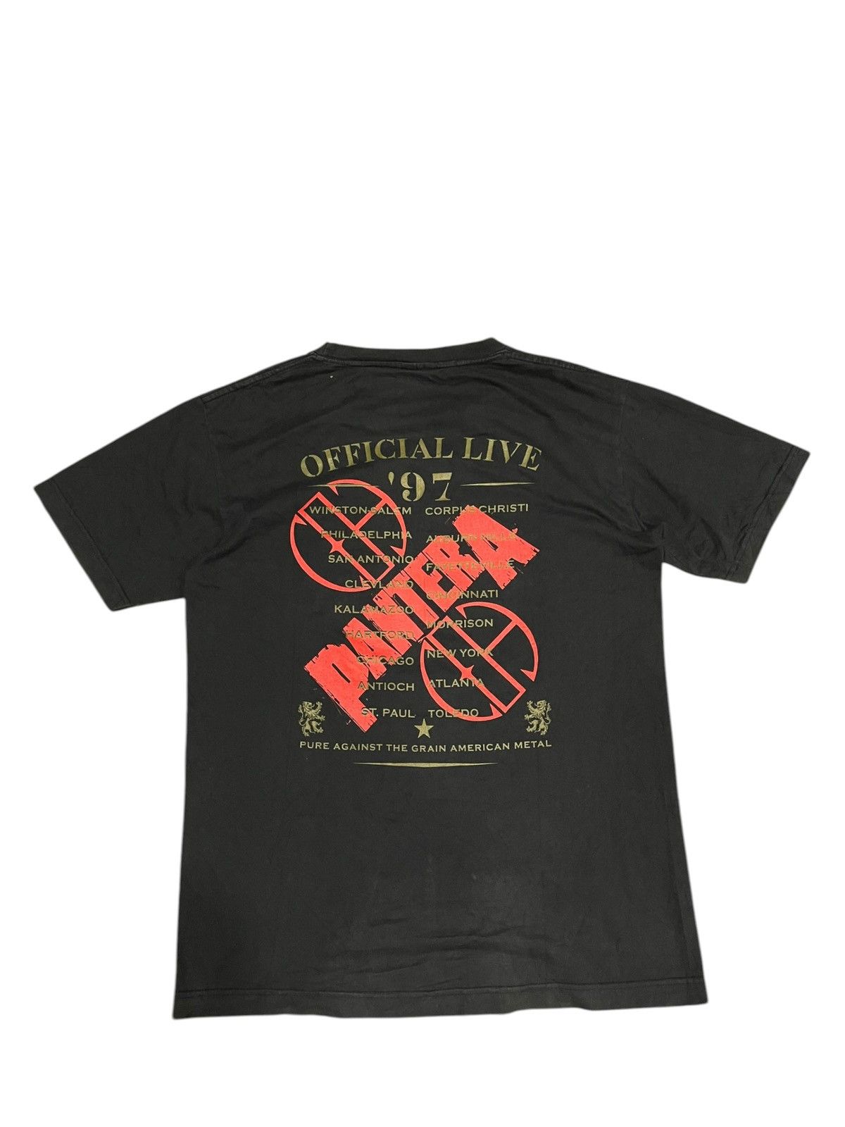 Band Tees Vintage Sun Faded Pantera Official Live 1997 Size US L / EU 52-54 / 3 - 1 Thumbnail