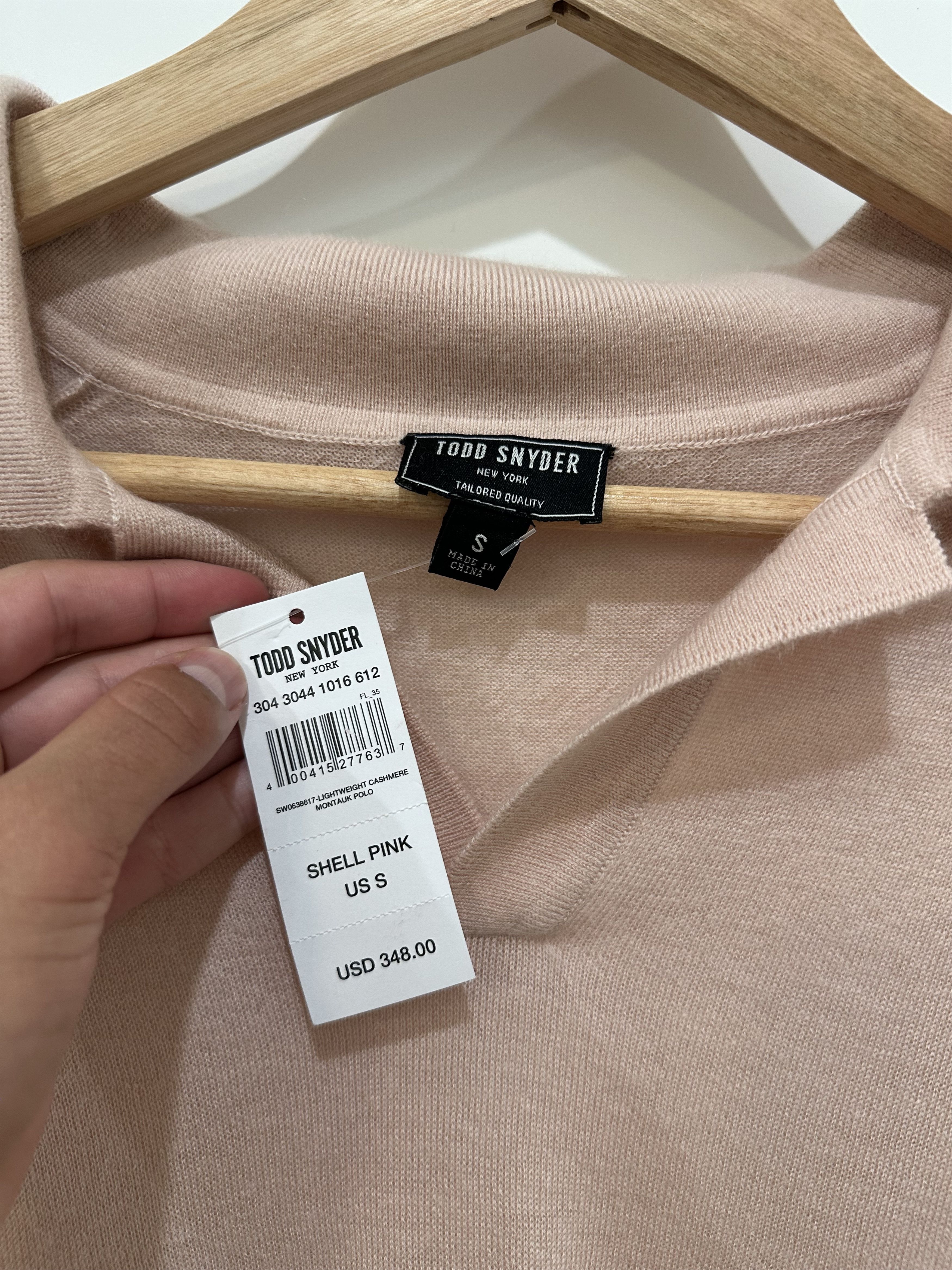 Todd Snyder NTW Todd Snyder Cashmere Knit Pink Polo Size US S / EU 44-46 / 1 - 2 Thumbnail