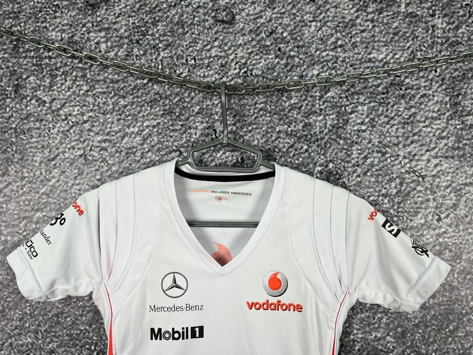 Vintage Womens Vodafone McLaren Mercedes Benz Mobil1 T Shirt Size