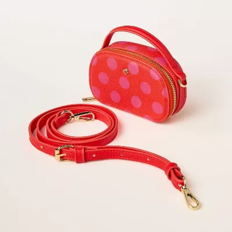 Kate Spade NWT Kate Spade X Target Pink Polka Dot Mini Crossbody Bag Size ONE SIZE - 3 Thumbnail