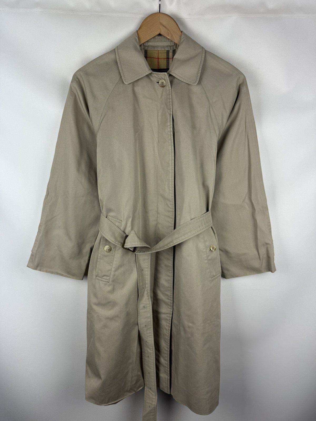Burberry Burberrys Vintage Nova Check Lined Belted Trench Coat Jacket Size M / US 6-8 / IT 42-44 - 18 Thumbnail