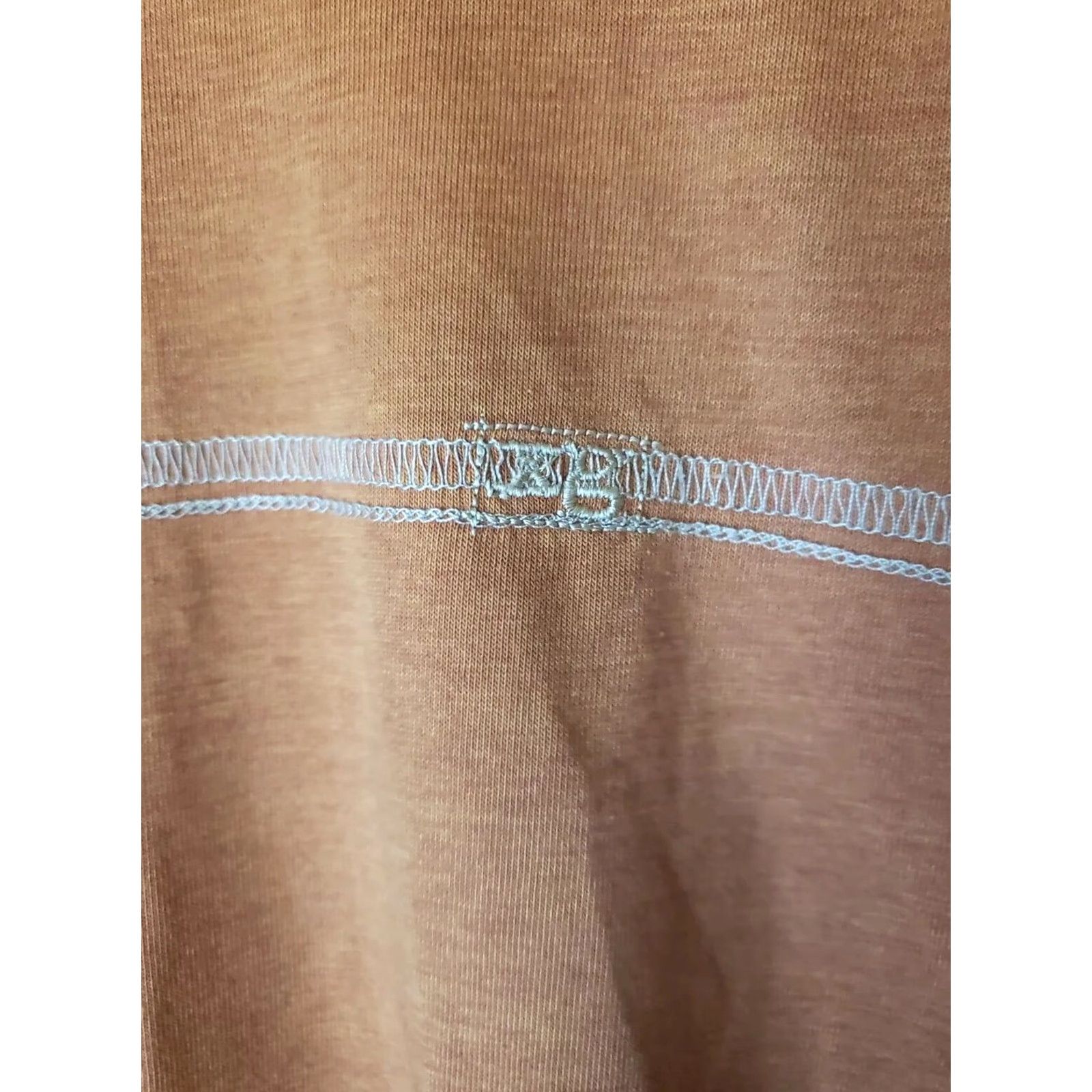 Vintage VINTAGE XG Men's Short Sleeve Tee Shirt L Burnt Orange Brown Crew Neck Shirt Mens Regular 100% Cotton Solid Stripe Size US L / EU 52-54 / 3 - 5 Thumbnail