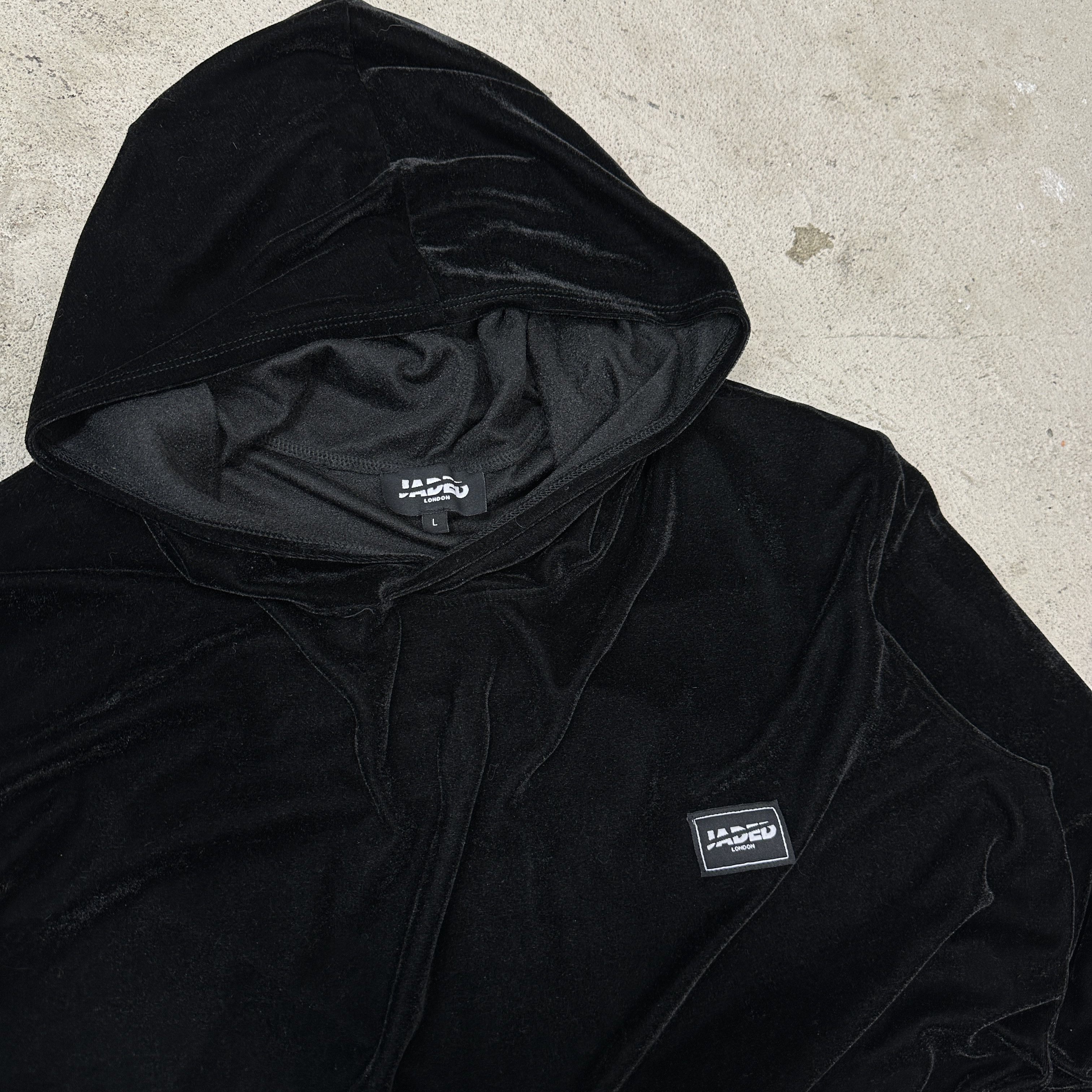 Jaded London Vintage Velvet Streetwear Jaded London Hoodie Y2K Size L / US 10 / IT 46 - 4 Thumbnail