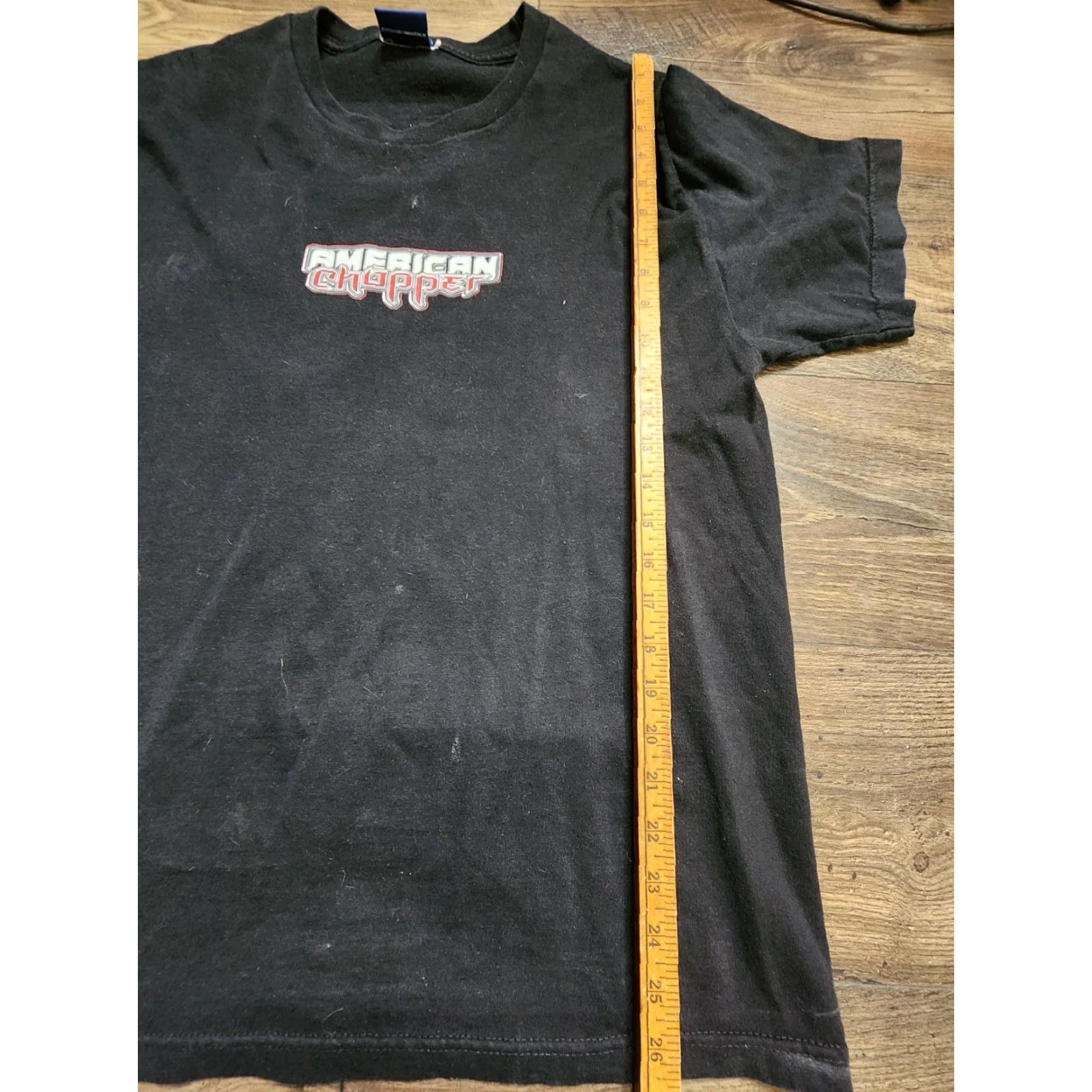 Doublet VINTAGE American Chopper T-Shirt Black 2-Sided Distressed Short Sleeve L Mens — 90s Motorcycle Fire Theme Size US L / EU 52-54 / 3 - 3 Thumbnail