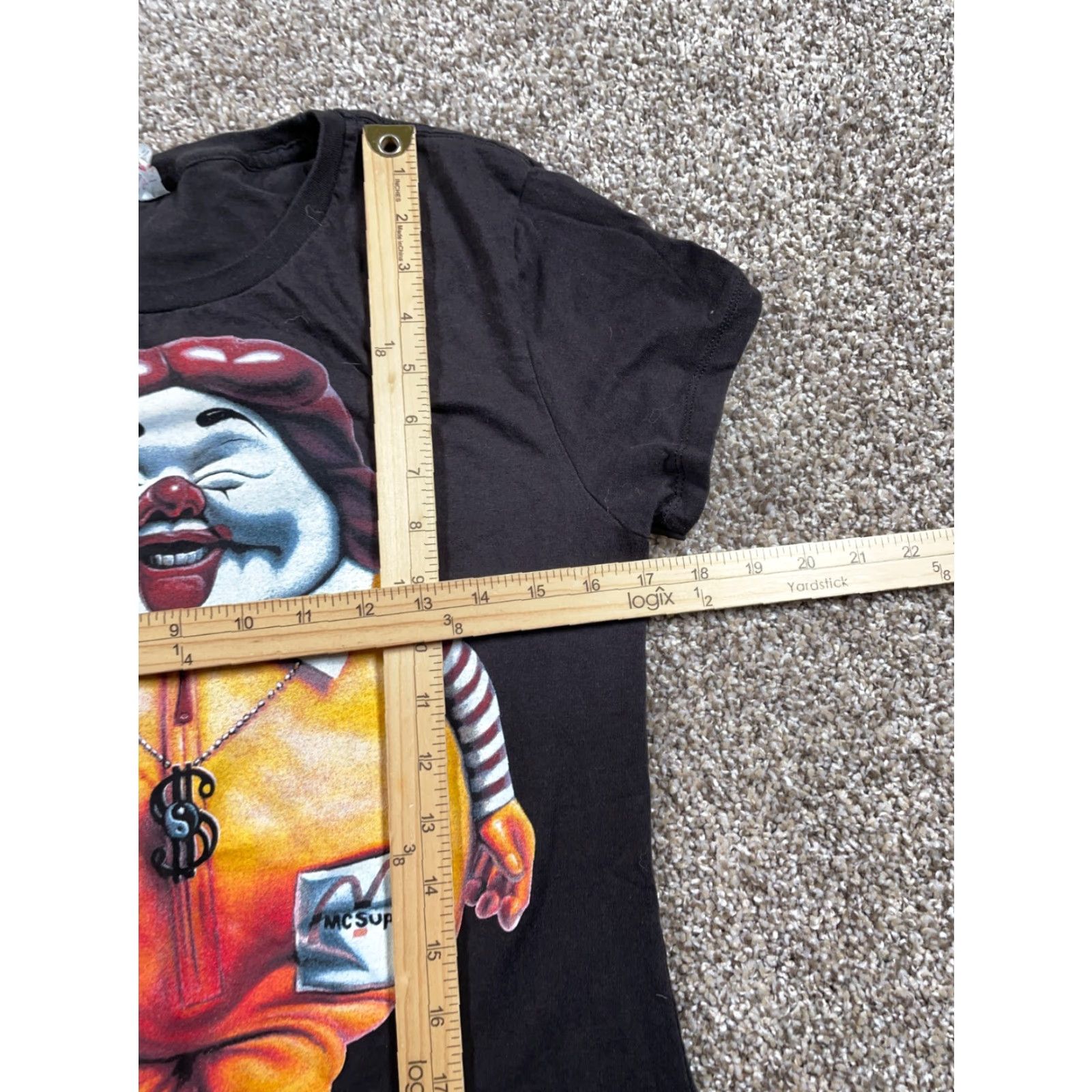 Vintage Ron English Supersized Ronald McDonald T-Shirt Women's S Black Street Art Size S / US 4 / IT 40 - 7 Thumbnail