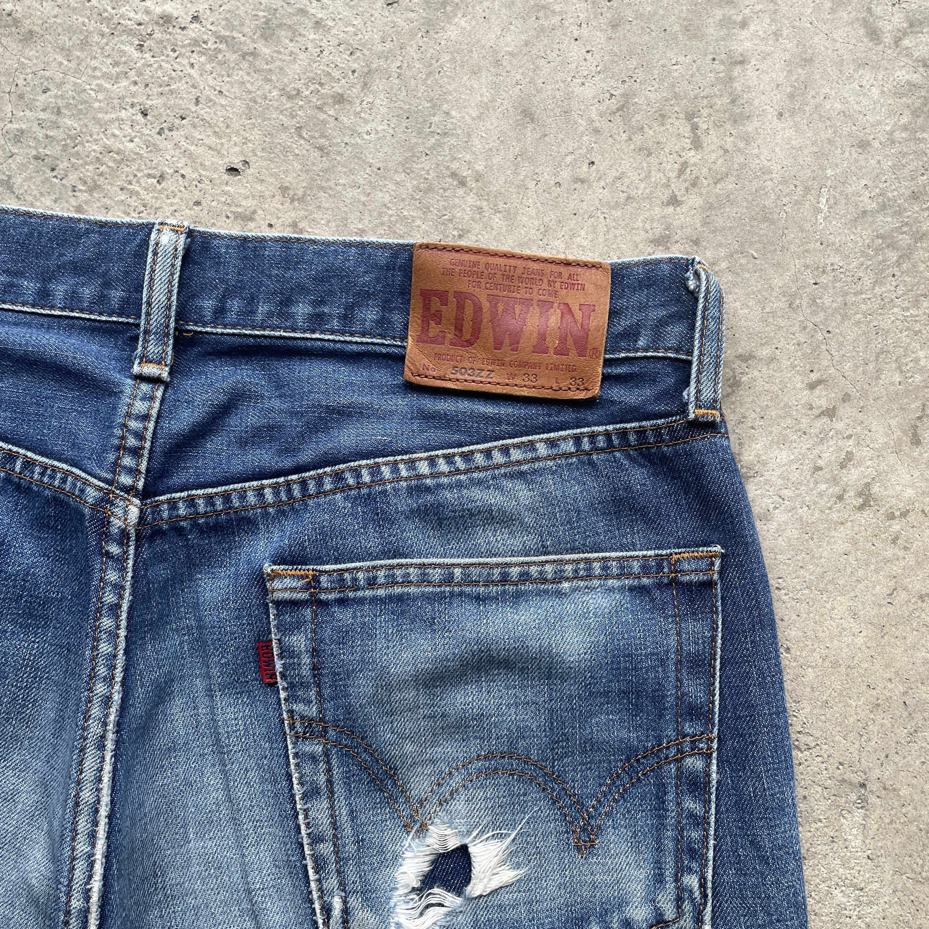 Edwin × Japanese Brand W31 VINTAGE EDWIN 503 JEANS FADED DENIM DISTRESSED PANTS Size US 31 - 8 Thumbnail
