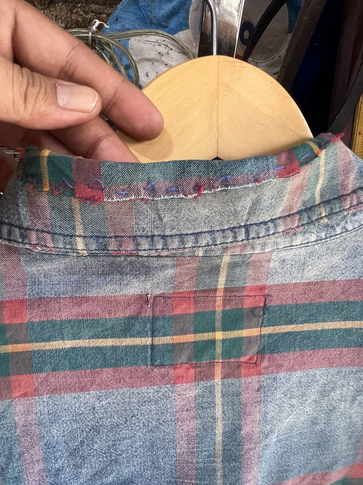 Lee 🔥Distressed Vintage Lee Made in Usa Flannel Size US M / EU 48-50 / 2 - 16 Thumbnail