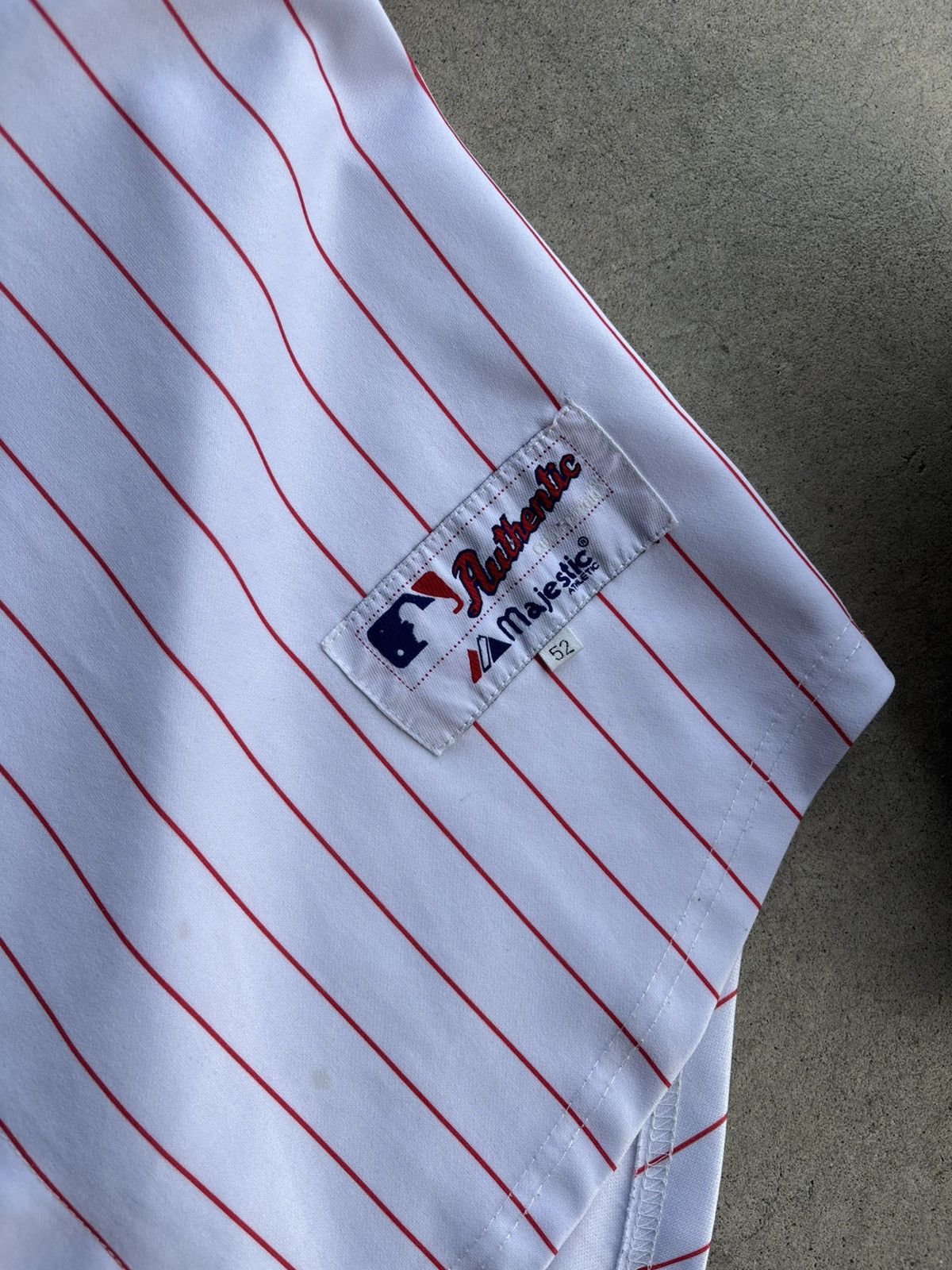 Majestic × Vintage Crazy 2008 Philadelphia Phillies Boxy Pinstripe Jersey Size US XL / EU 56 / 4 - 5 Thumbnail