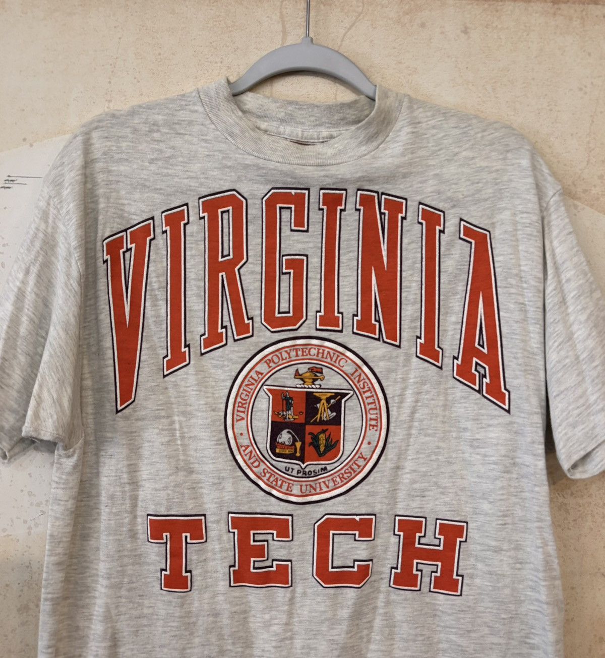 Vintage 1990s Virginia Tech Collegiate Graphic Puff Print Tee Size US L / EU 52-54 / 3 - 1 Thumbnail
