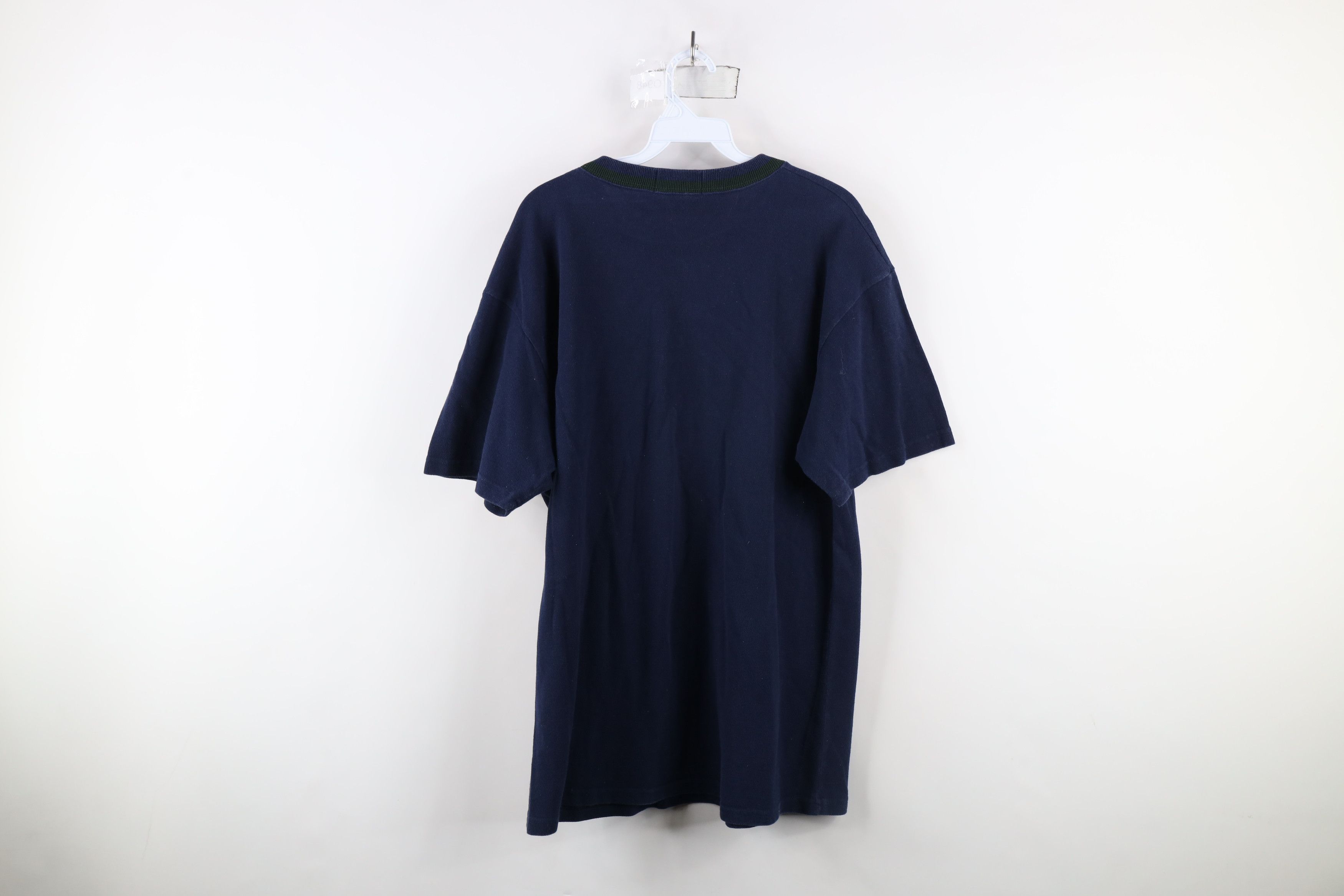 Ralph Lauren × Vintage Vintage 90s Ralph Lauren Cotton Heavyweight T-Shirt Blue Size US L / EU 52-54 / 3 - 6 Thumbnail