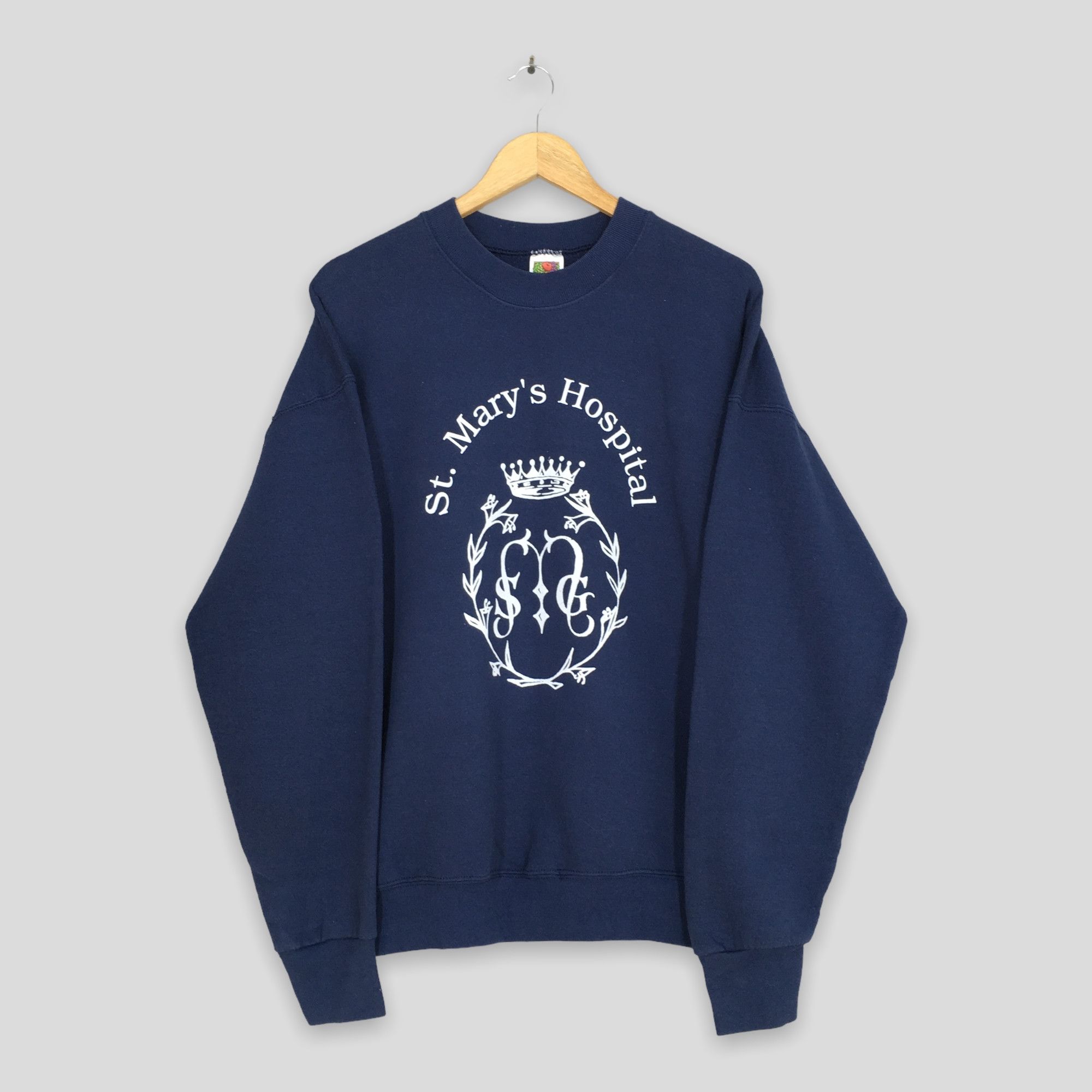 NCAA Vintage St. Mary Hospital Blue Sweatshirt Large Size US L / EU 52-54 / 3 - 1 Thumbnail