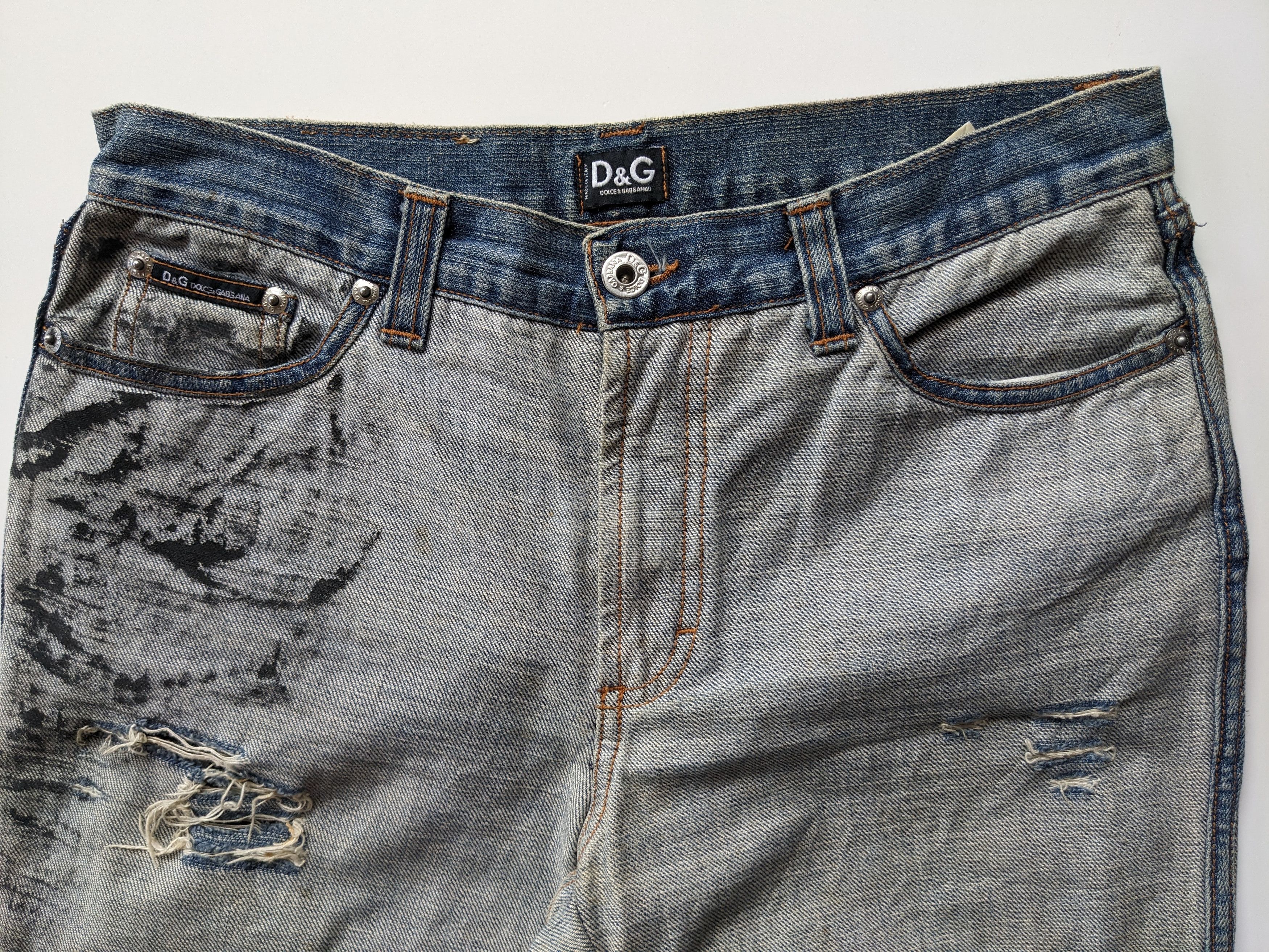 Dolce & Gabbana SS02 Dolce & Gabbana inside out distressed jeans Size US 29 - 5 Thumbnail