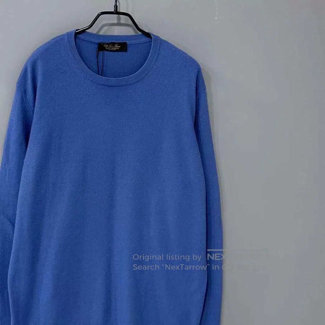 Loro Piana Blue Long Sleeve Knit Sweater. Size US L / EU 52-54 / 3 - 2 Thumbnail
