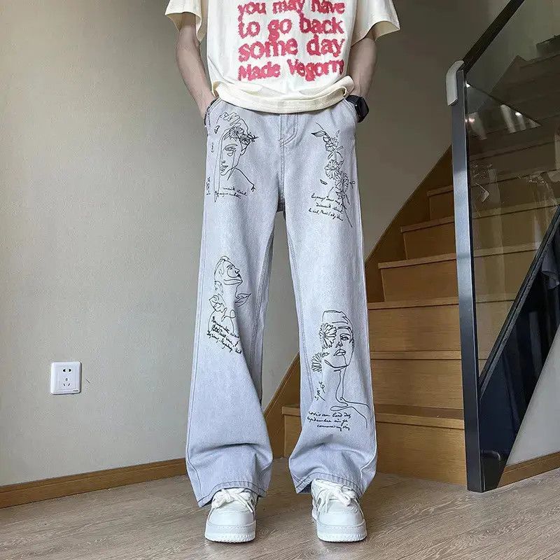 Japanese Brand Retro straight leg wide leg slightly flared jeans Size US 32 / EU 48 - 6 Thumbnail