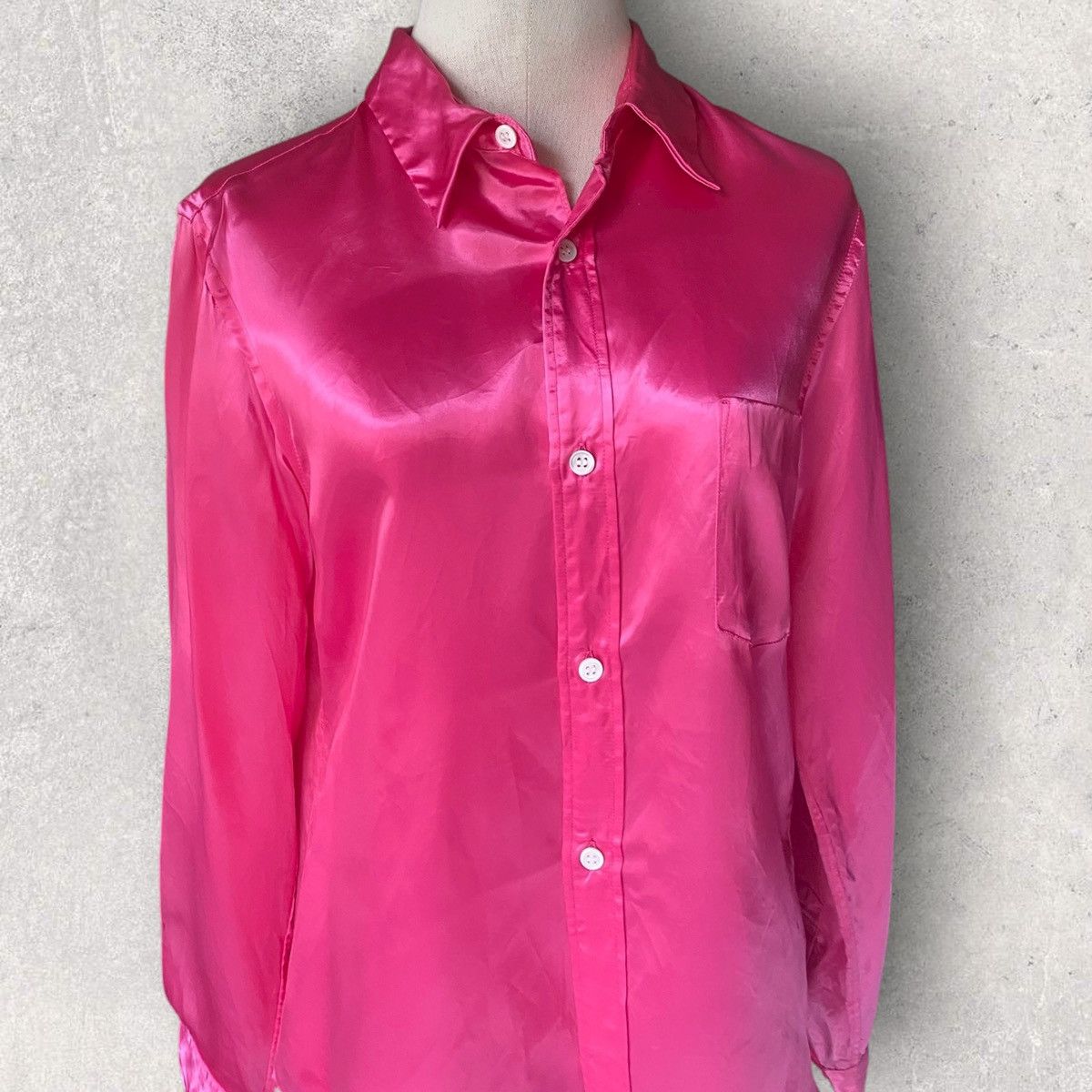 Comme des Garcons Vintage 1999 Rayon Pink Shirt Size M / US 6-8 / IT 42-44 - 3 Thumbnail