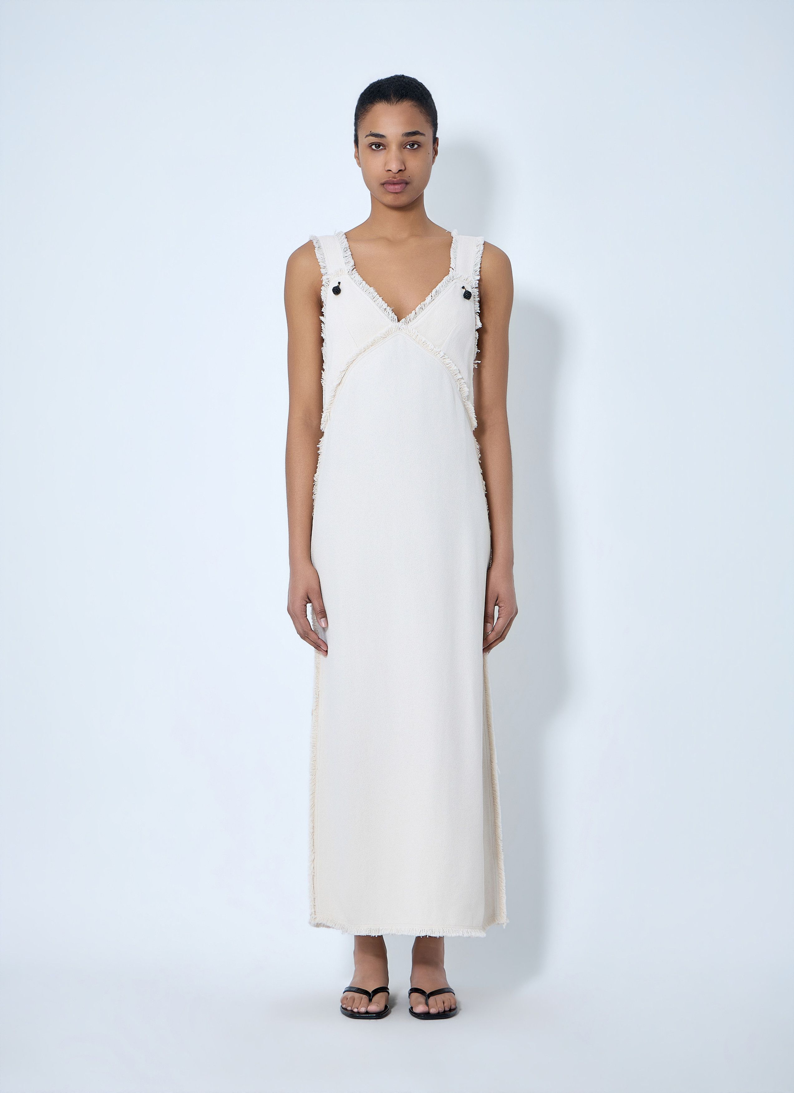 Toteme Bouclé Maxi Dress with Frayed Edges Size M / US 6-8 / IT 42-44 - 1 Thumbnail