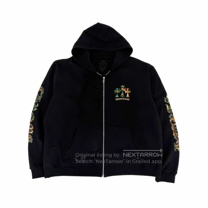 Chrome Hearts CHROME HEARTS Size XL Camouflage three cross zipper hoodie Size US XL / EU 56 / 4 - 2 Thumbnail